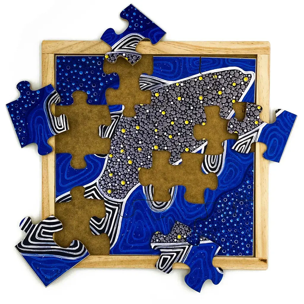 Aboriginal Art Barramundi  Puzzle - Image 4