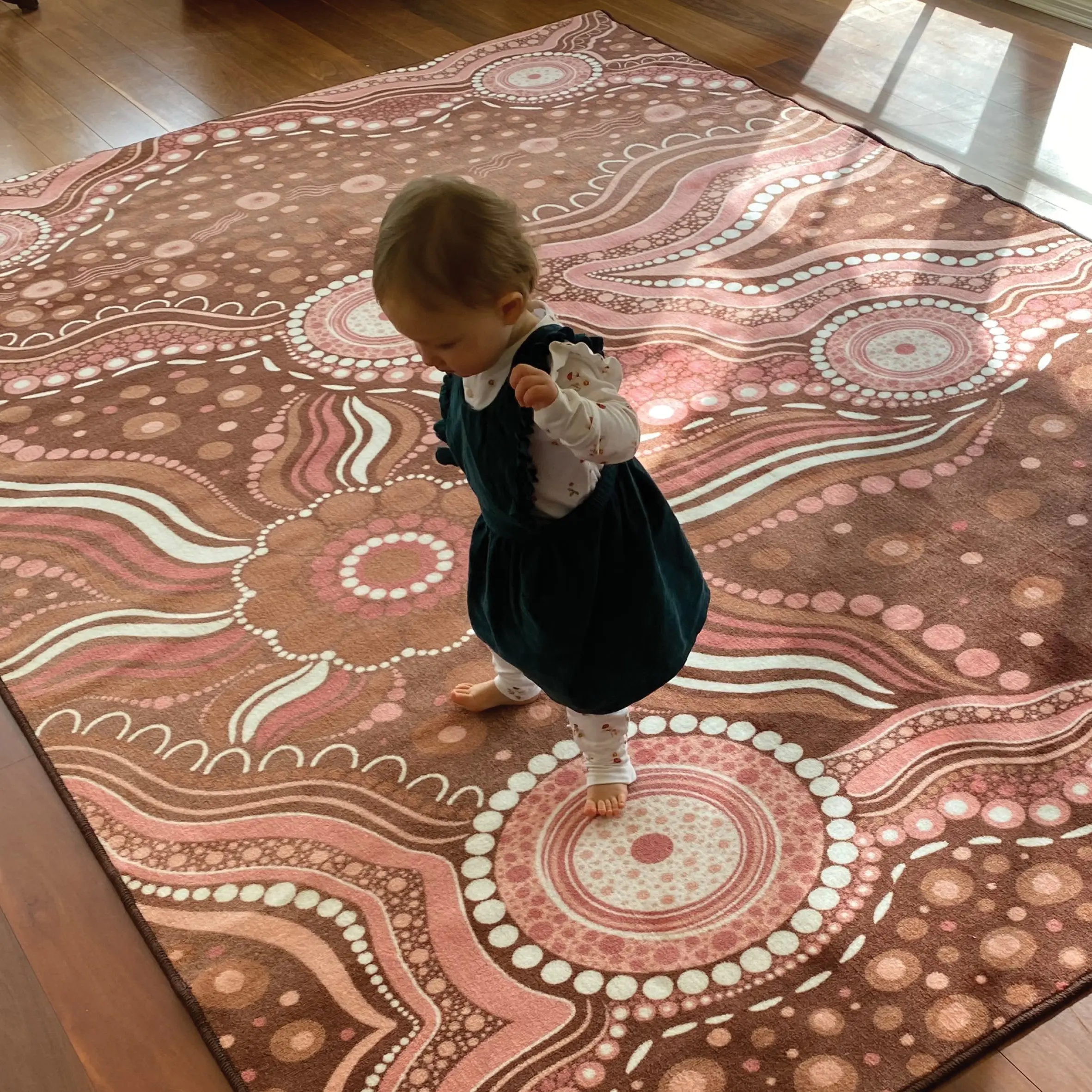 Aboriginal Art Bush Dreaming Rug - Image 5