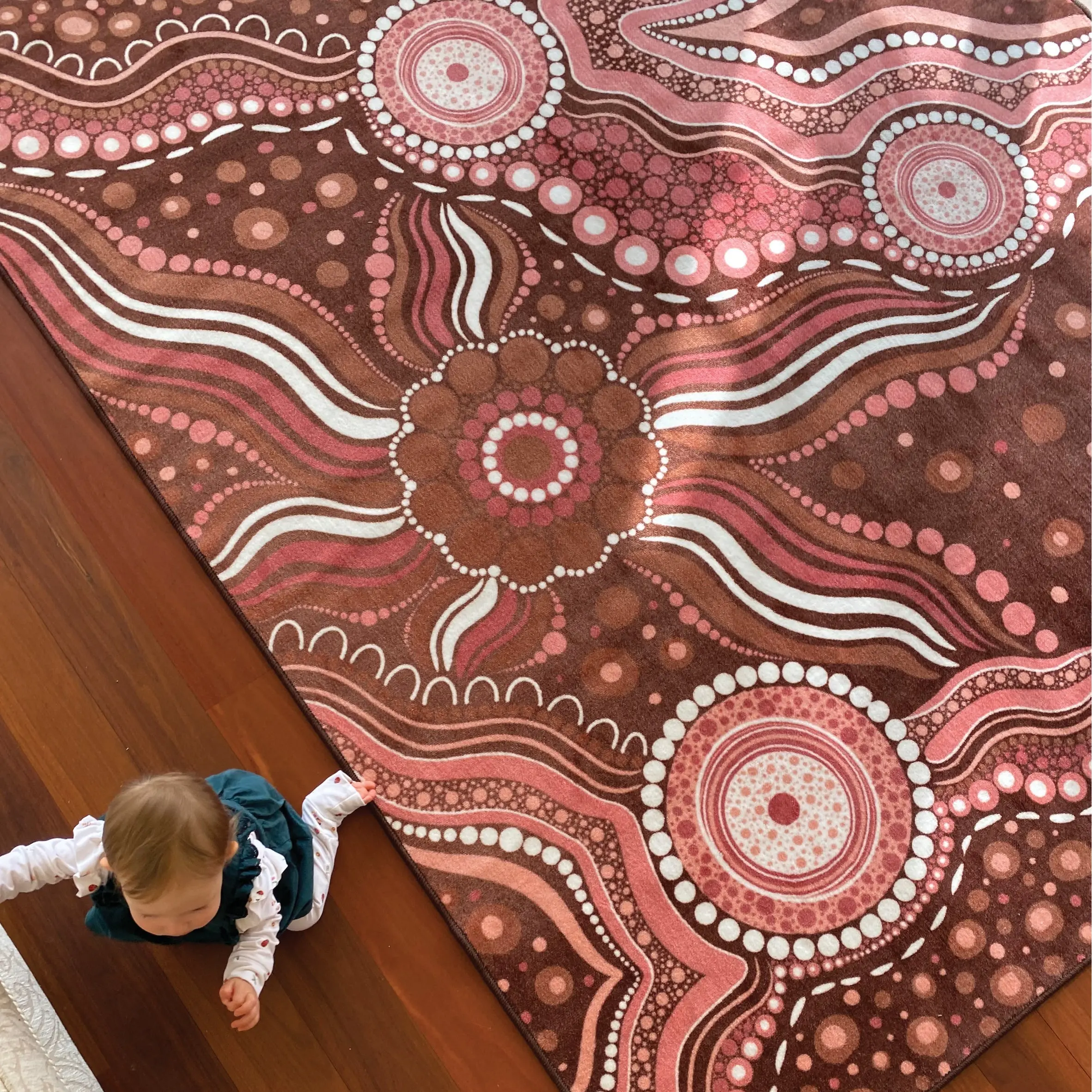 Aboriginal Art Bush Dreaming Rug - Image 6