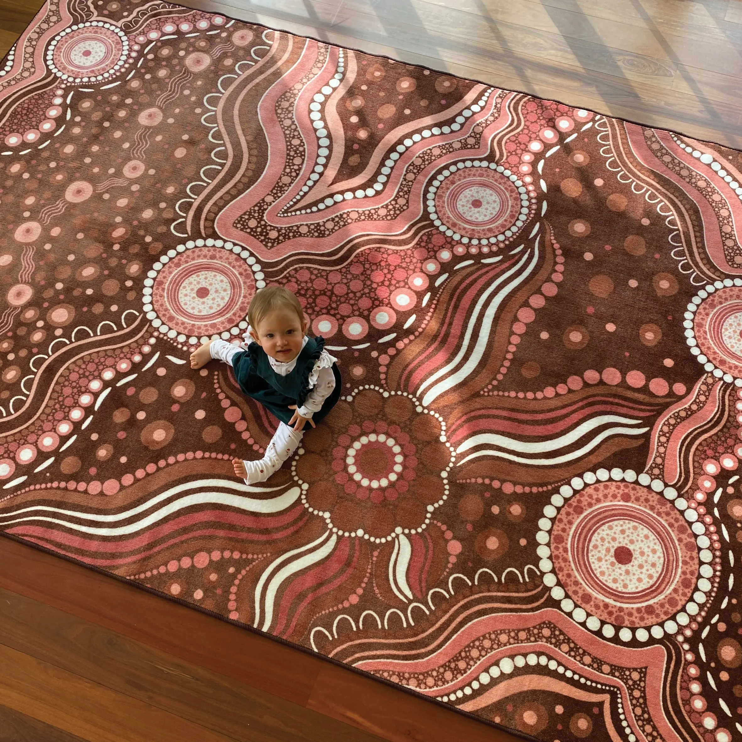 Aboriginal Art Bush Dreaming Rug - Image 7