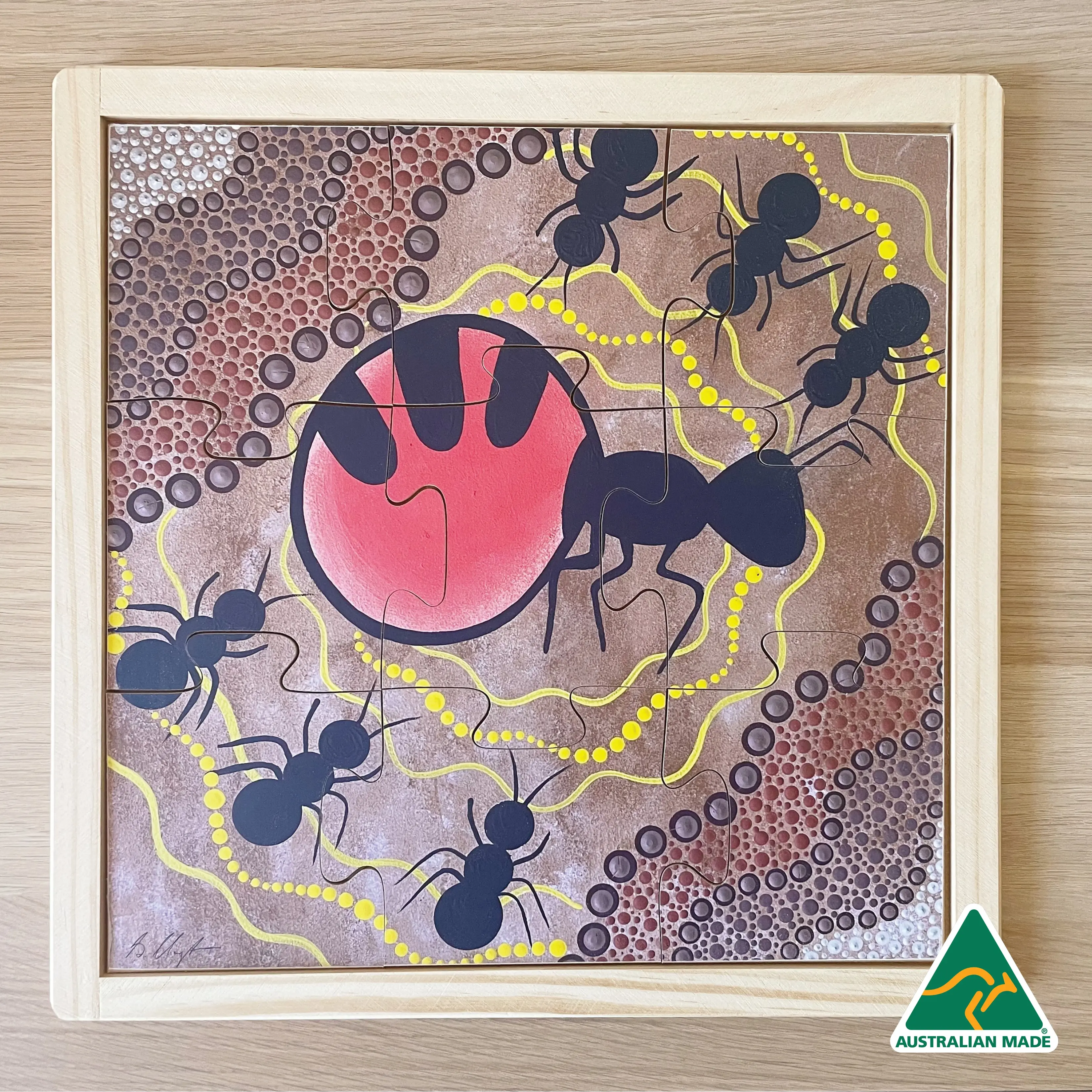 Aboriginal Art Bush Tucker Puzzle Set of 4 - Image 3