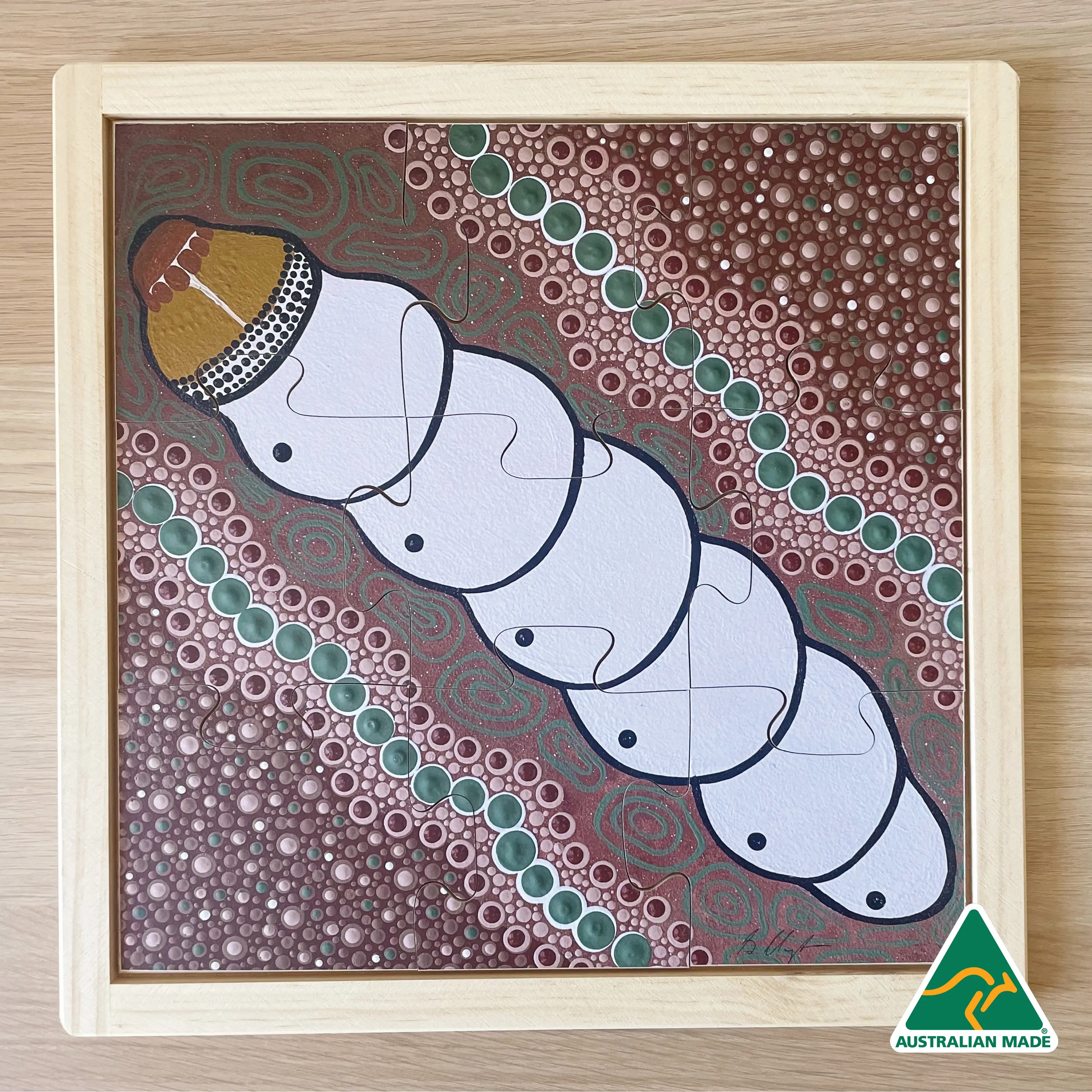 Aboriginal Art Bush Tucker Puzzle Set of 4 - Image 4