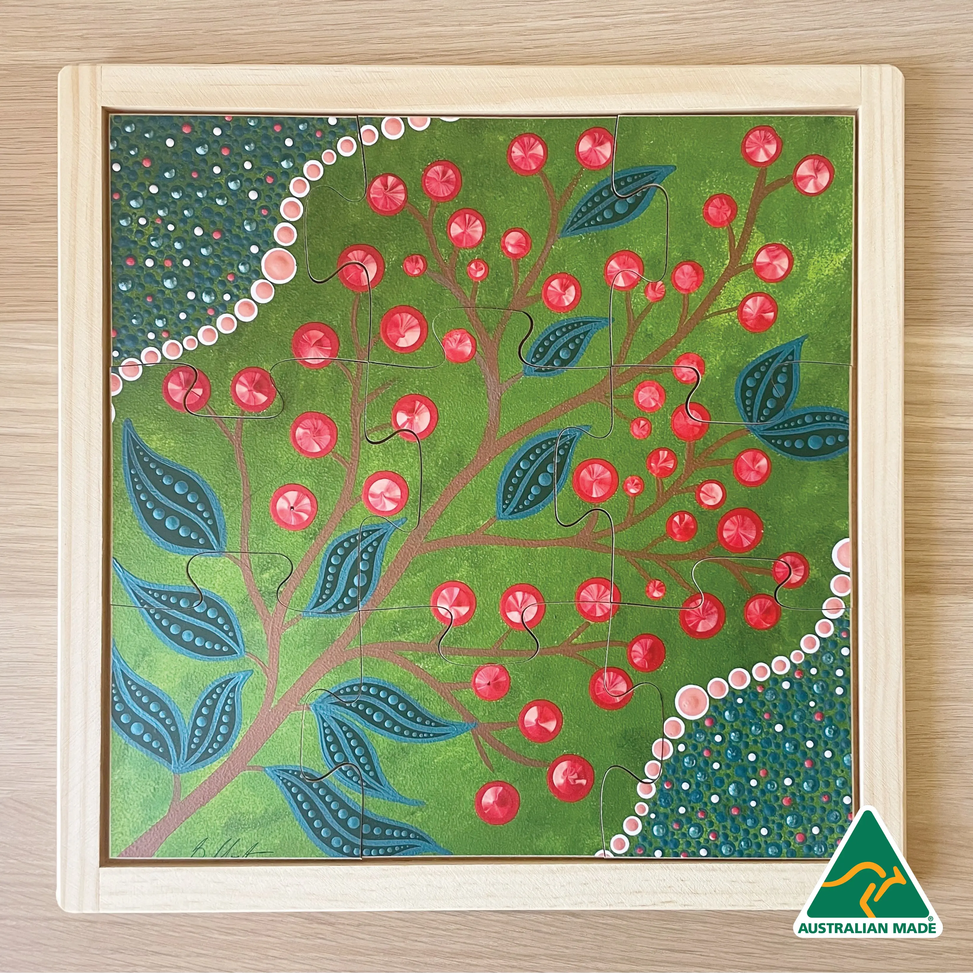 Aboriginal Art Bush Tucker Puzzle Set of 4 - Image 6