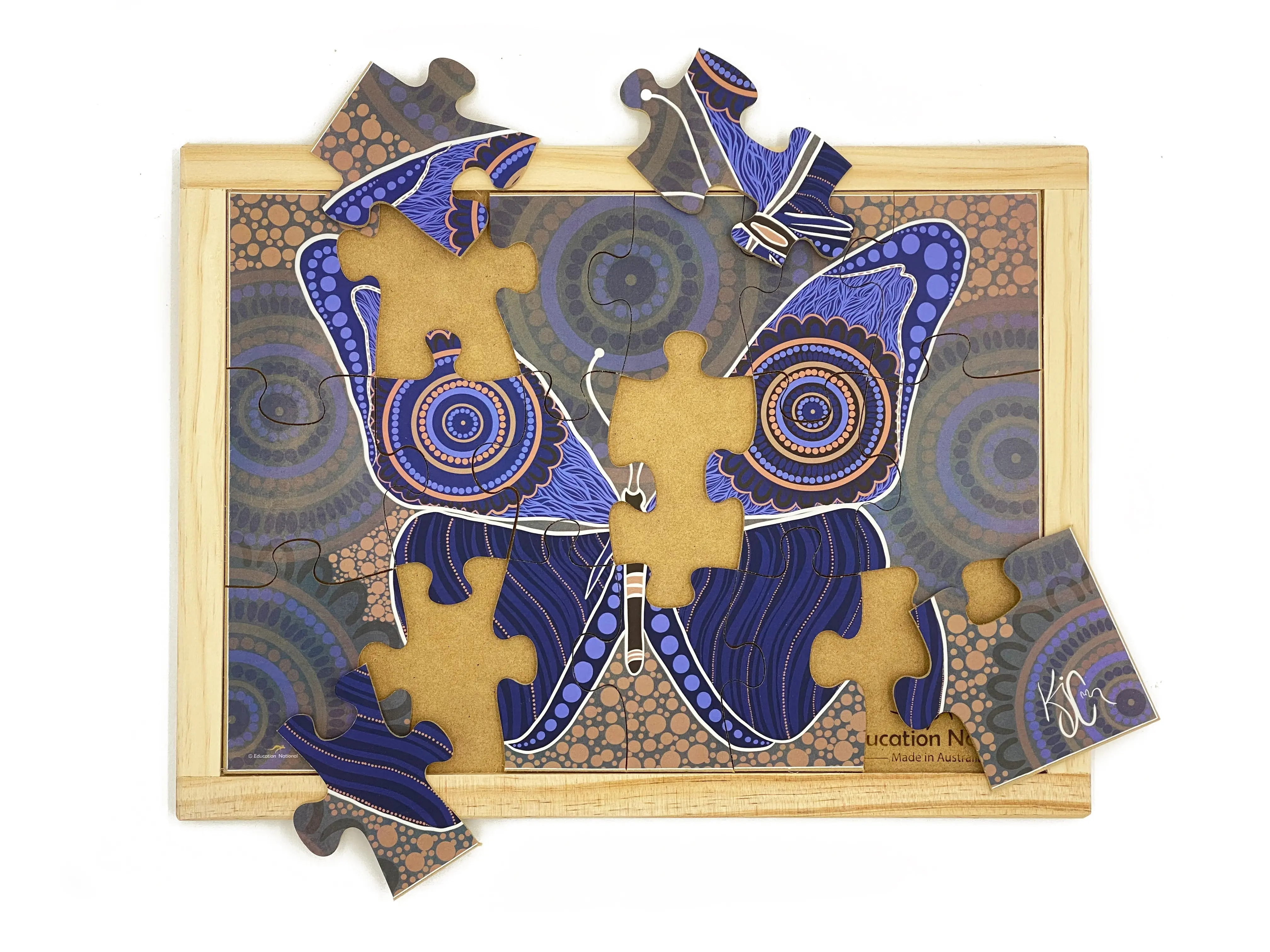 Aboriginal Art Butterfly Dreaming Puzzle - Image 3