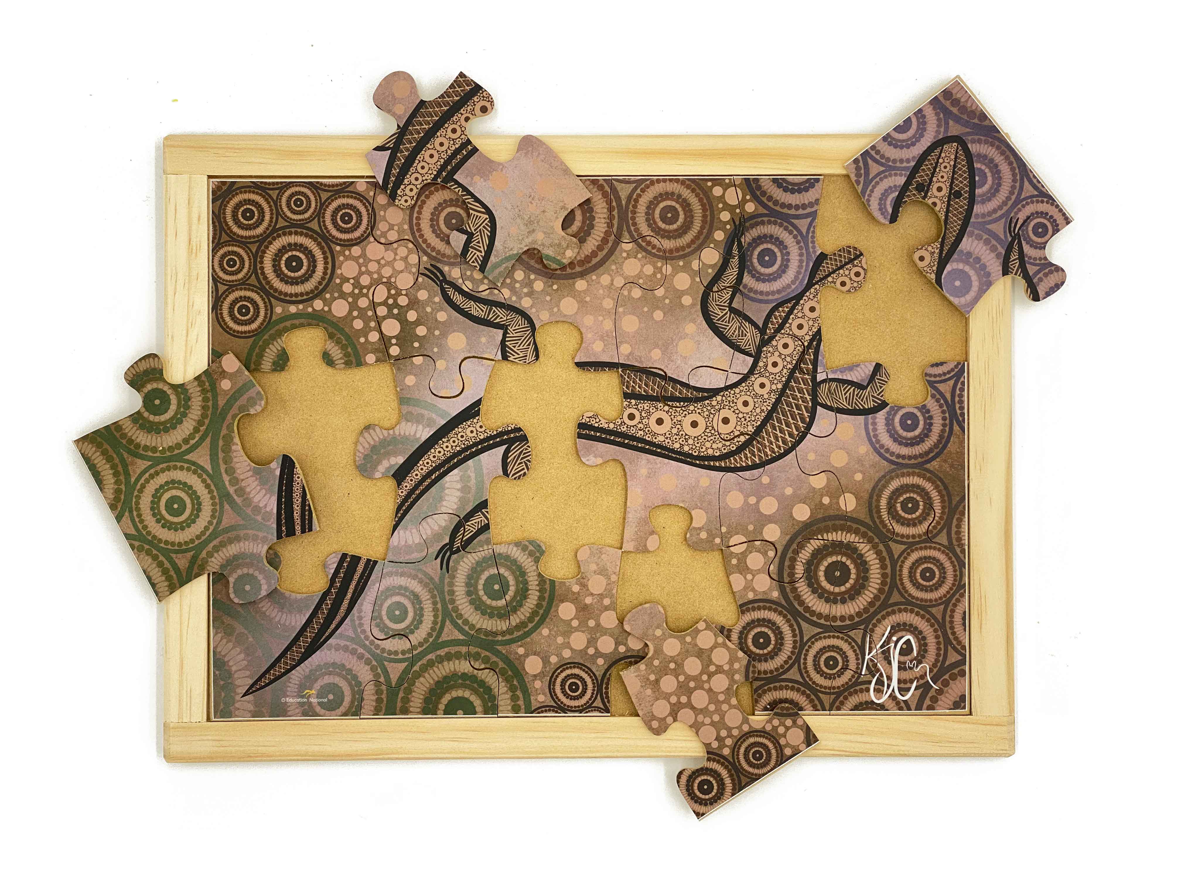Aboriginal Art Goanna Dreaming Puzzle - Image 3
