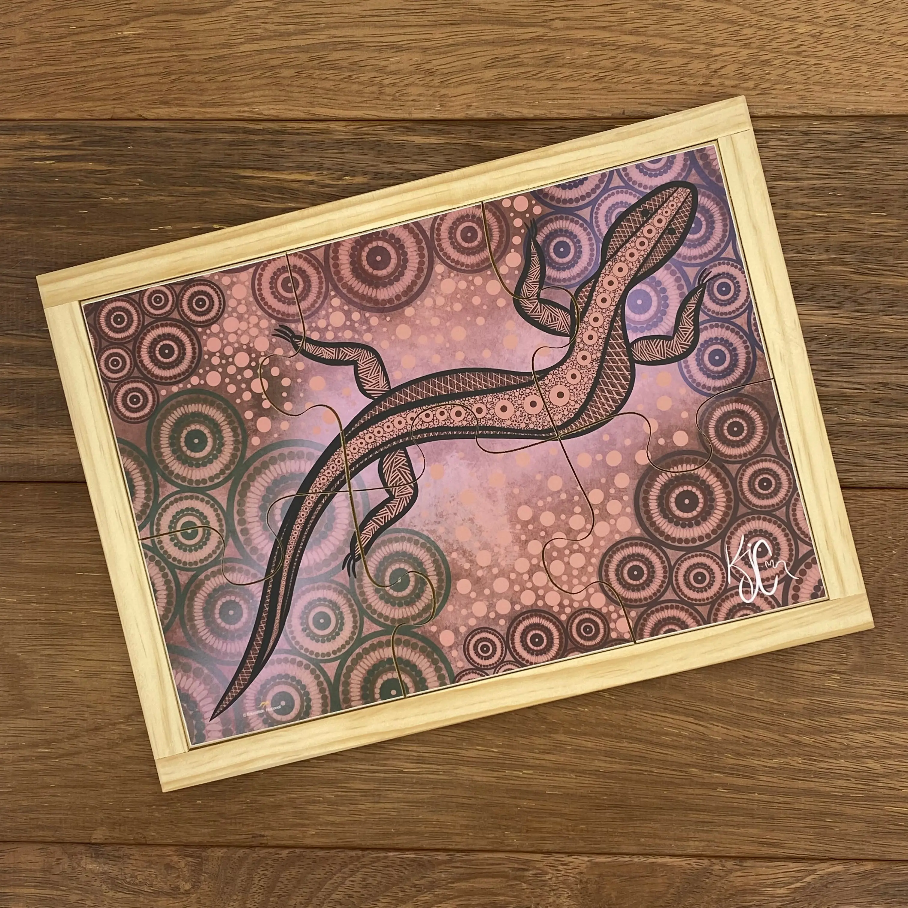 Aboriginal Art Goanna Dreaming Puzzle - Image 4