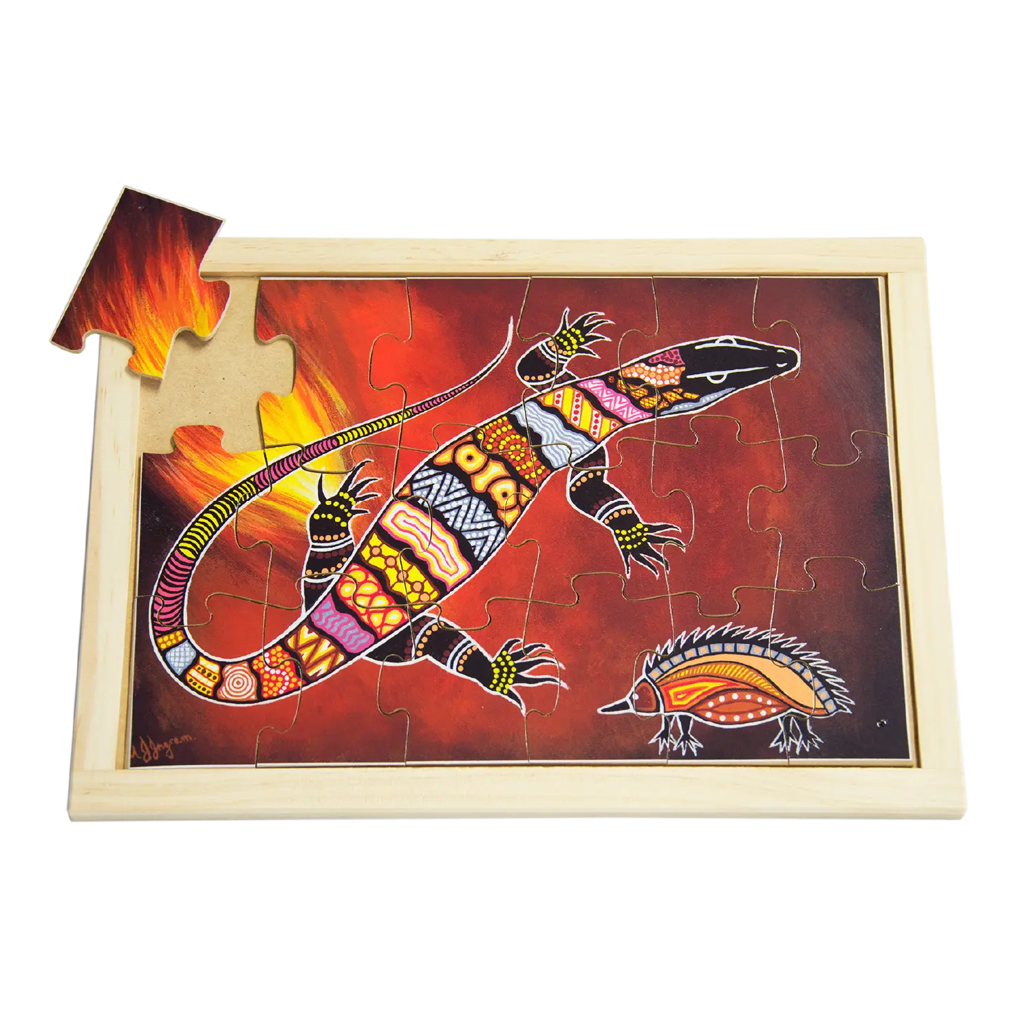 Aboriginal Art Goanna Large Puzzle
