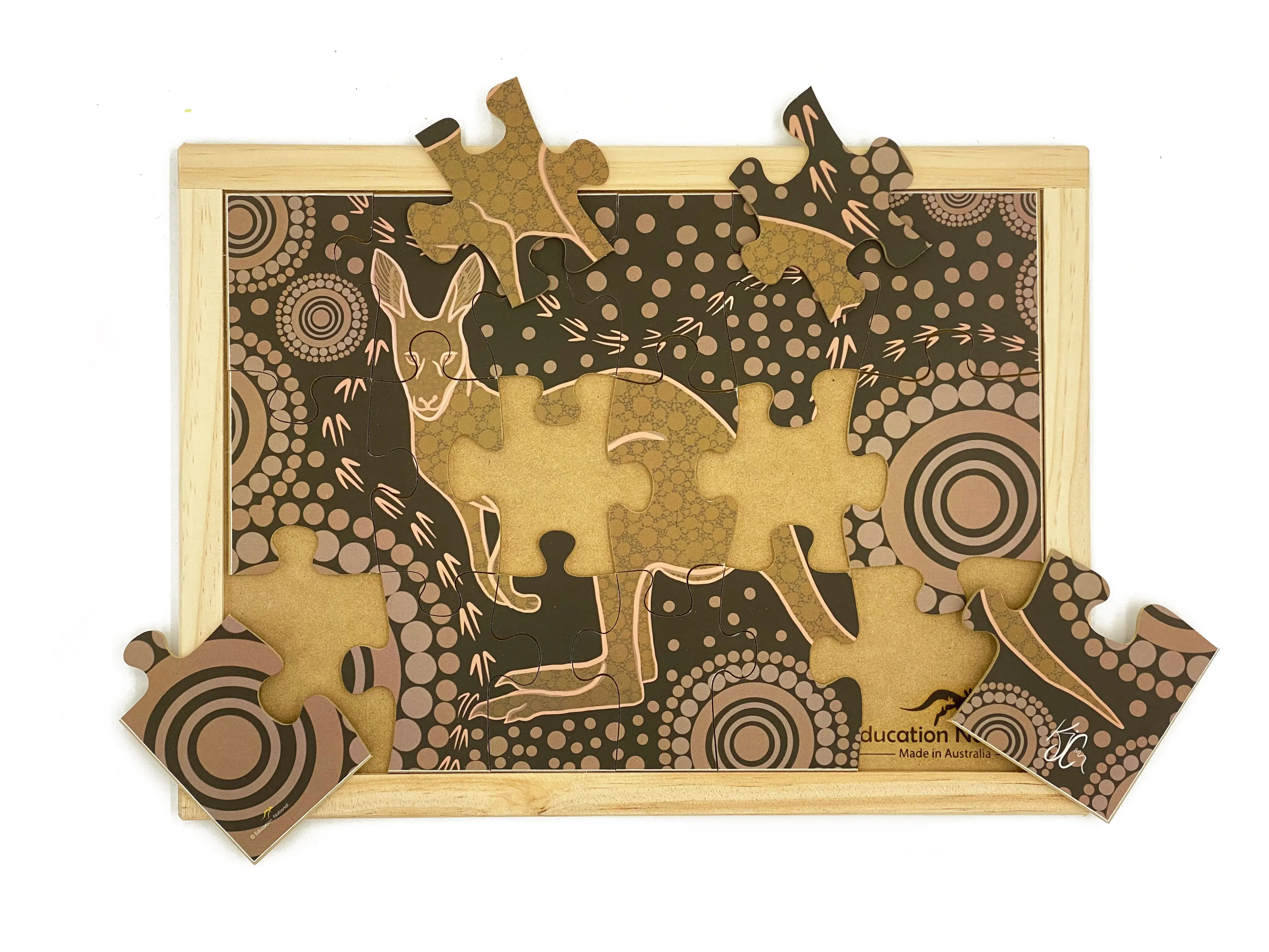 Aboriginal Art Kangaroo Dreaming Puzzle - Image 2