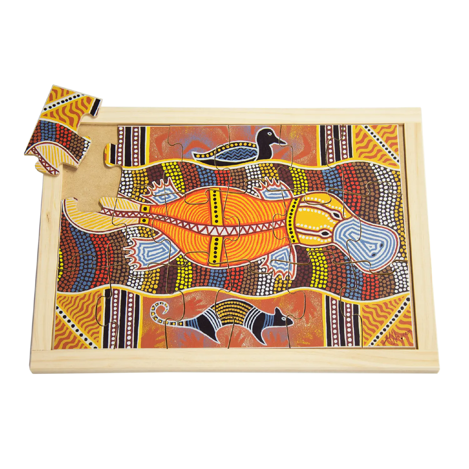 Aboriginal Art Platypus Large Puzzle