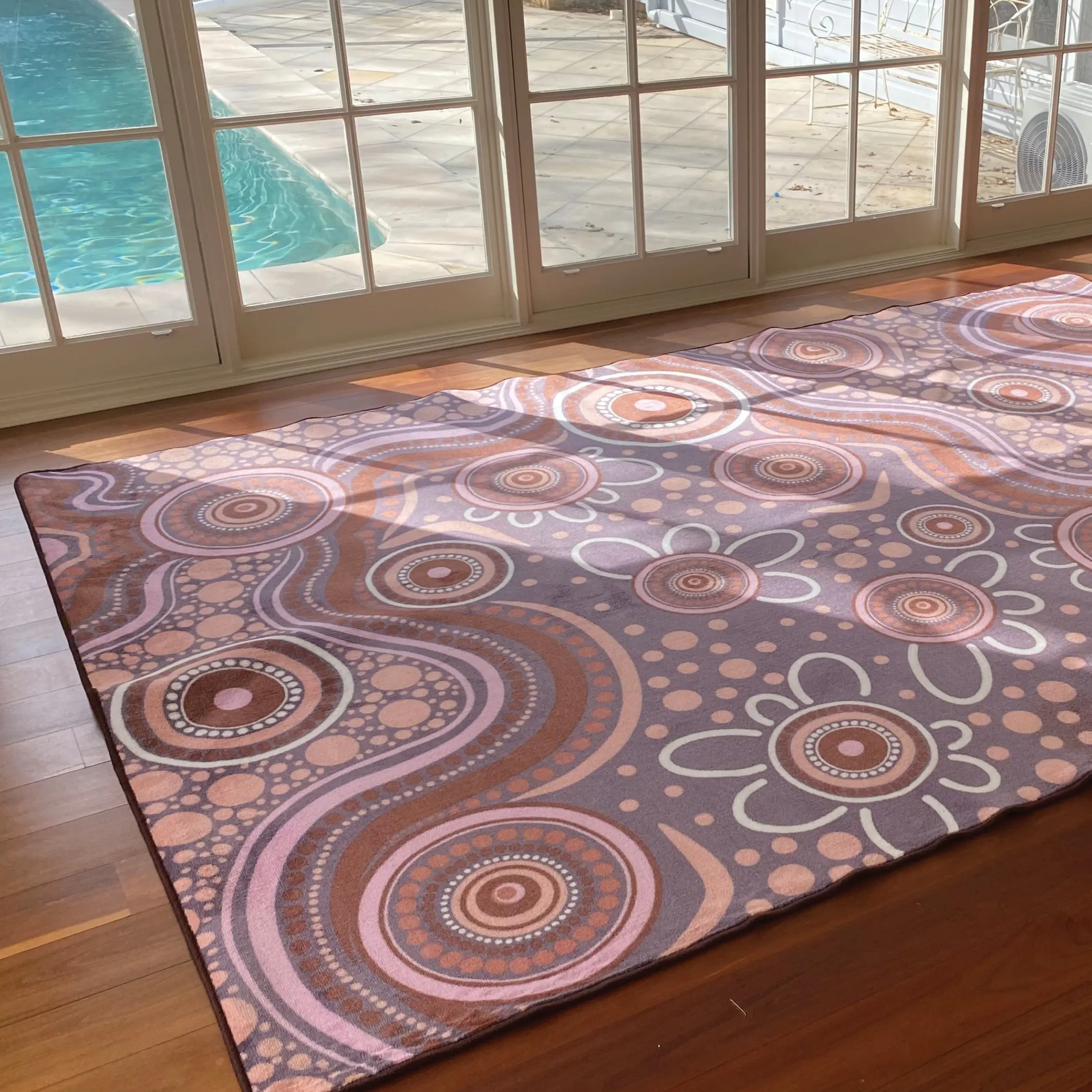 Aboriginal Art Sand Dreaming Rug - Image 3