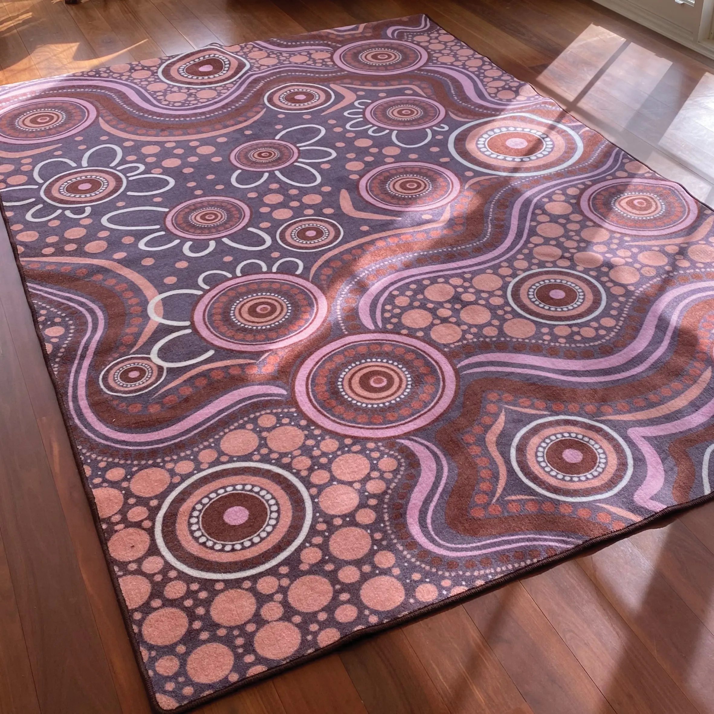 Aboriginal Art Sand Dreaming Rug - Image 4