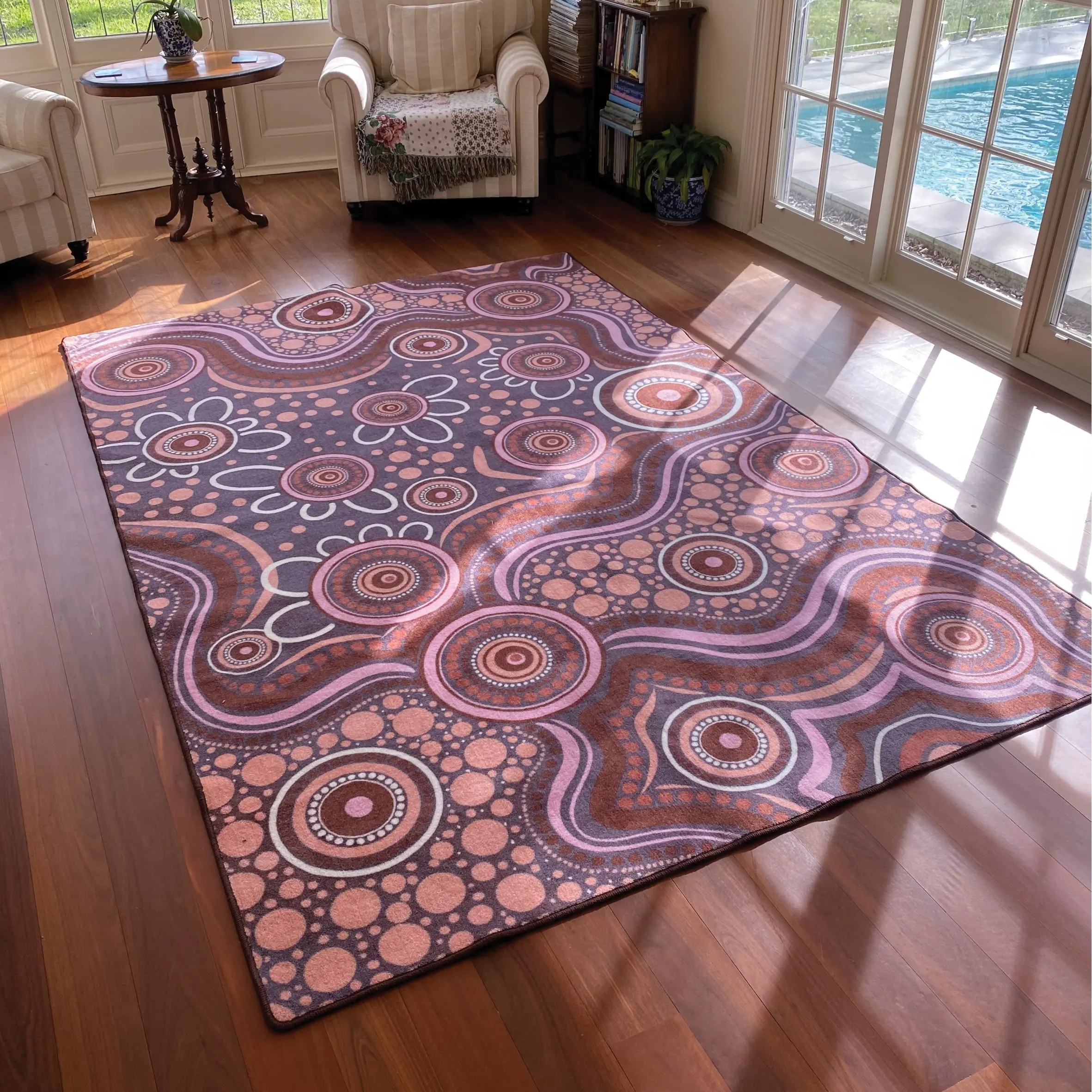 Aboriginal Art Sand Dreaming Rug - Image 5