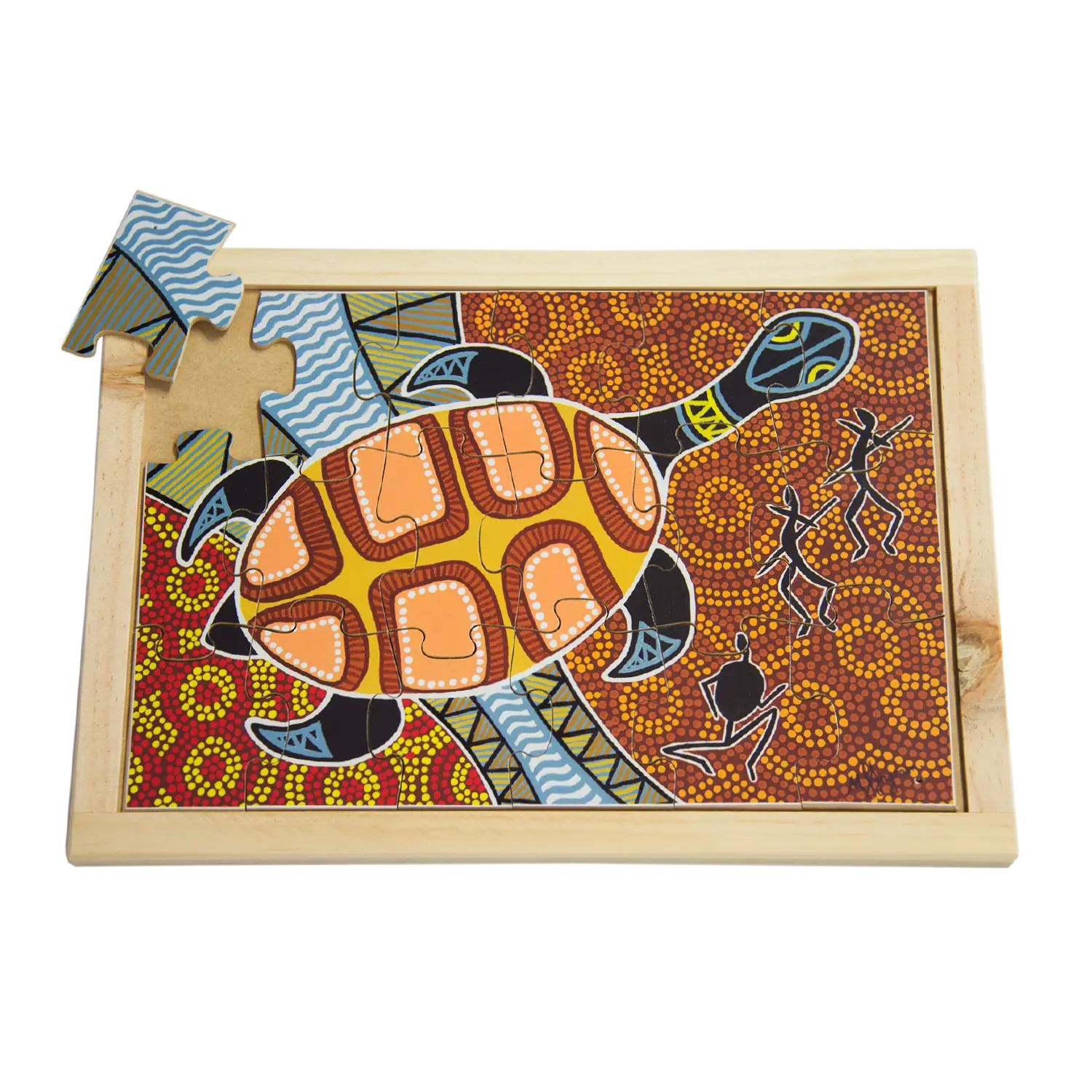 Aboriginal Art Turtle Large Puzzle