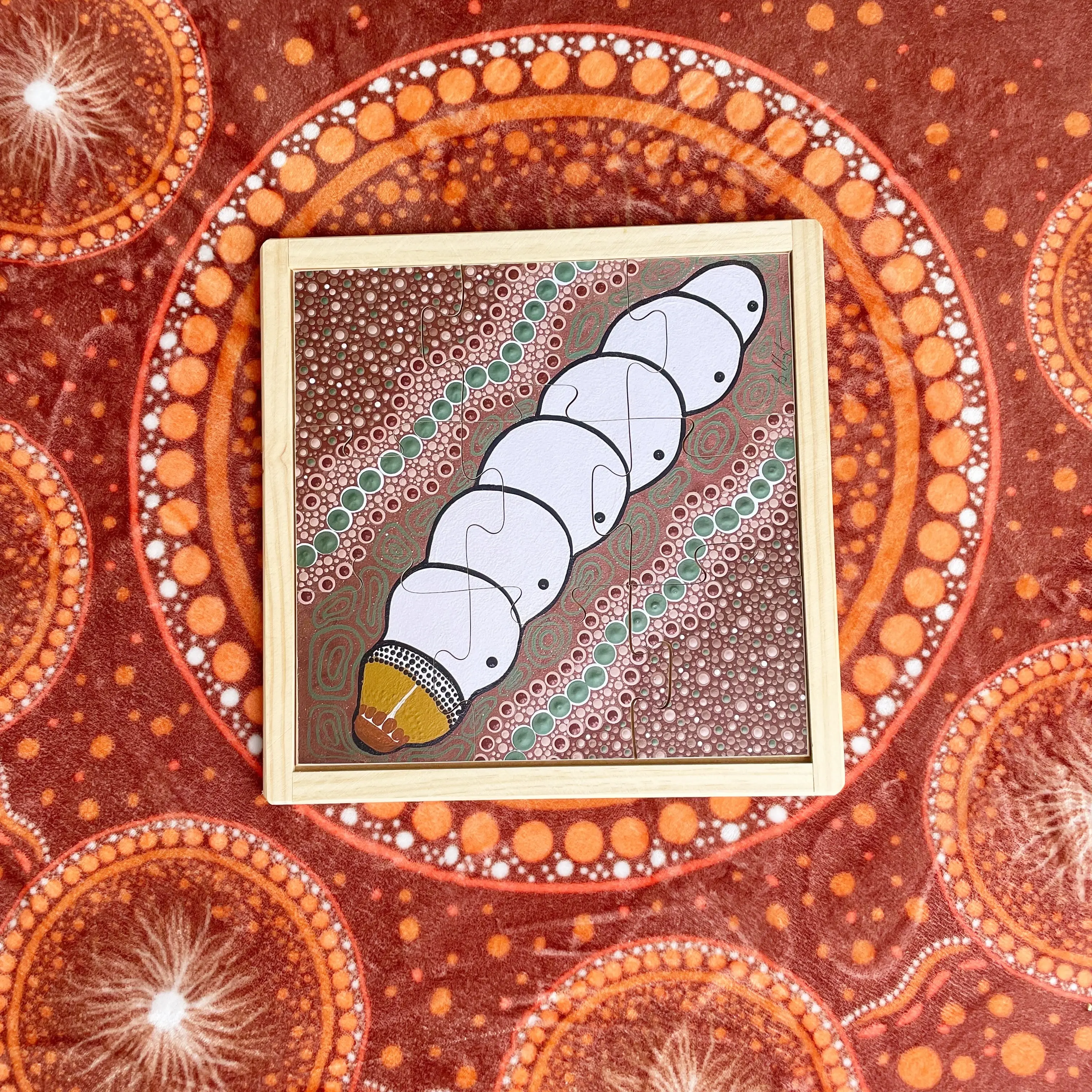 Aboriginal Art Witchety Grub Puzzle