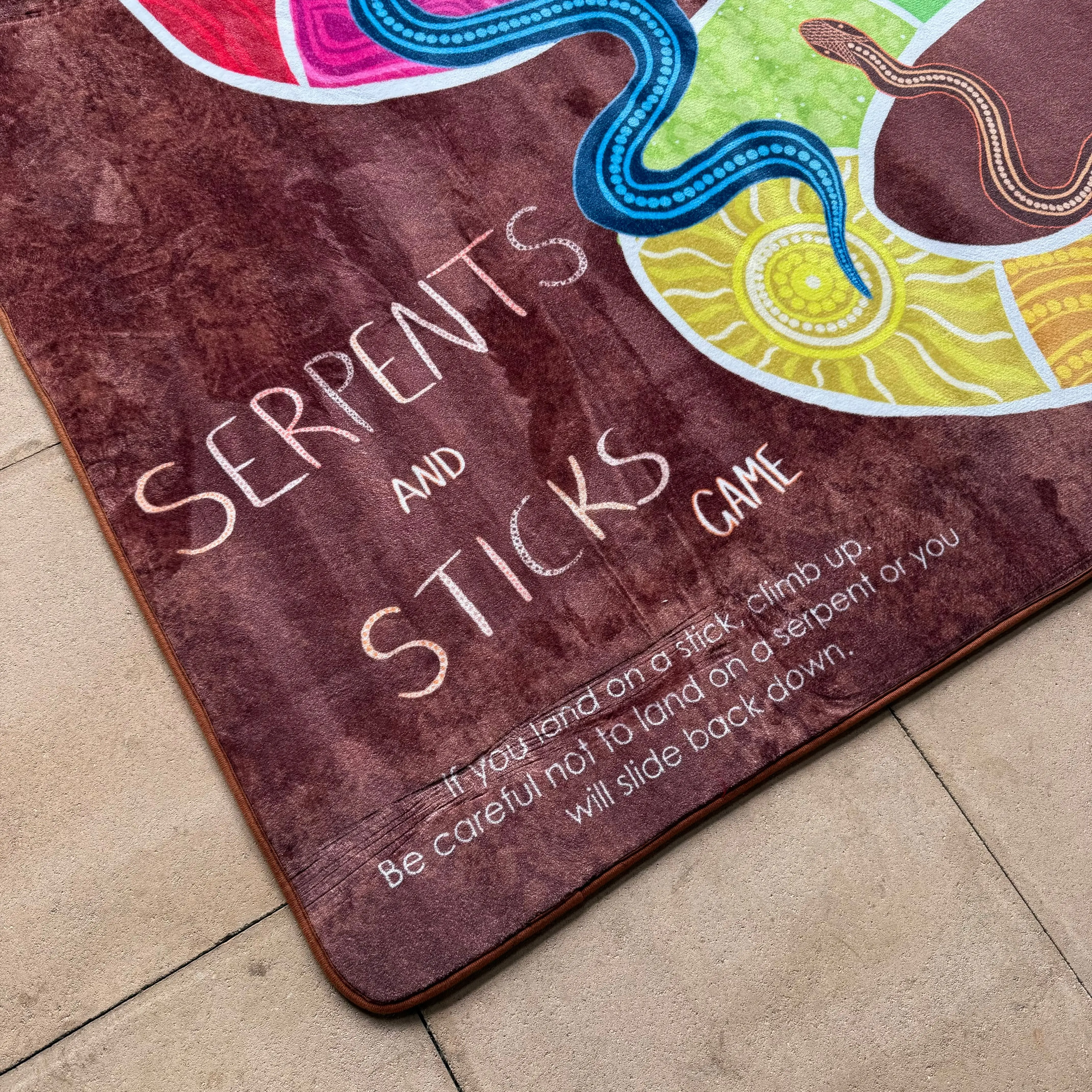 Serpents and Sticks Rug Game with soft Dice - Image 6