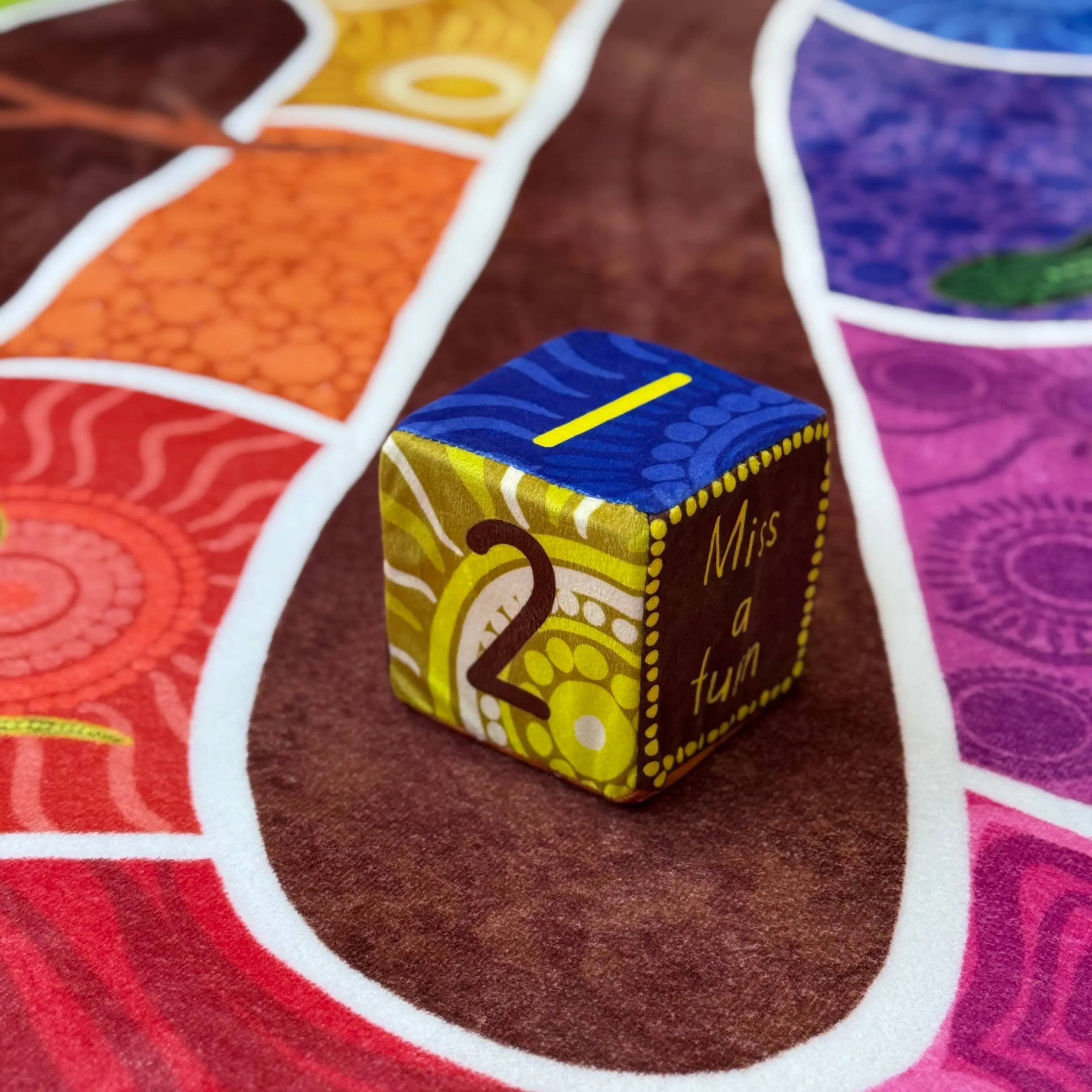 Serpents and Sticks Rug Game with soft Dice - Image 8