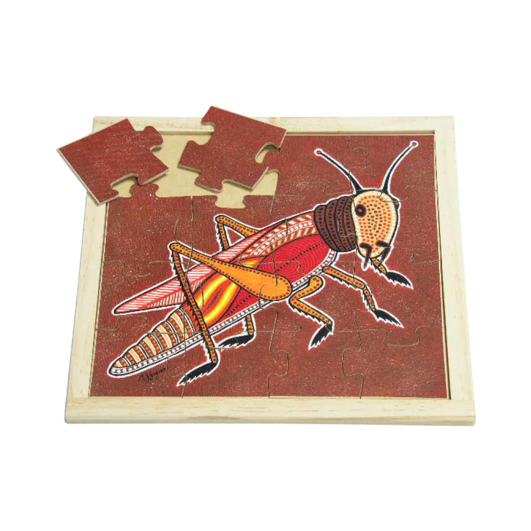 Aboriginal Grasshopper Square Puzzle