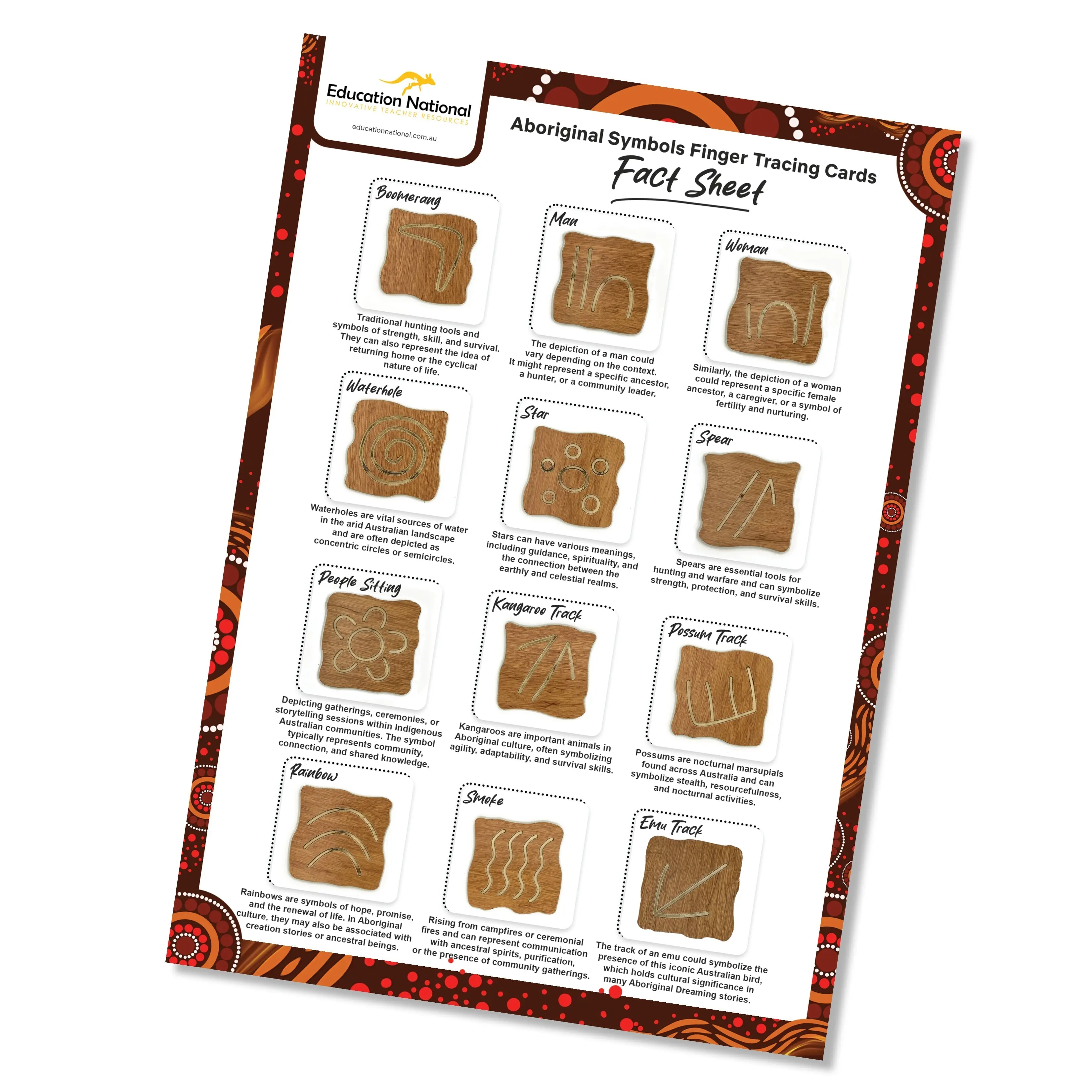 Aboriginal symbols Finger Tracing Cards - Image 10