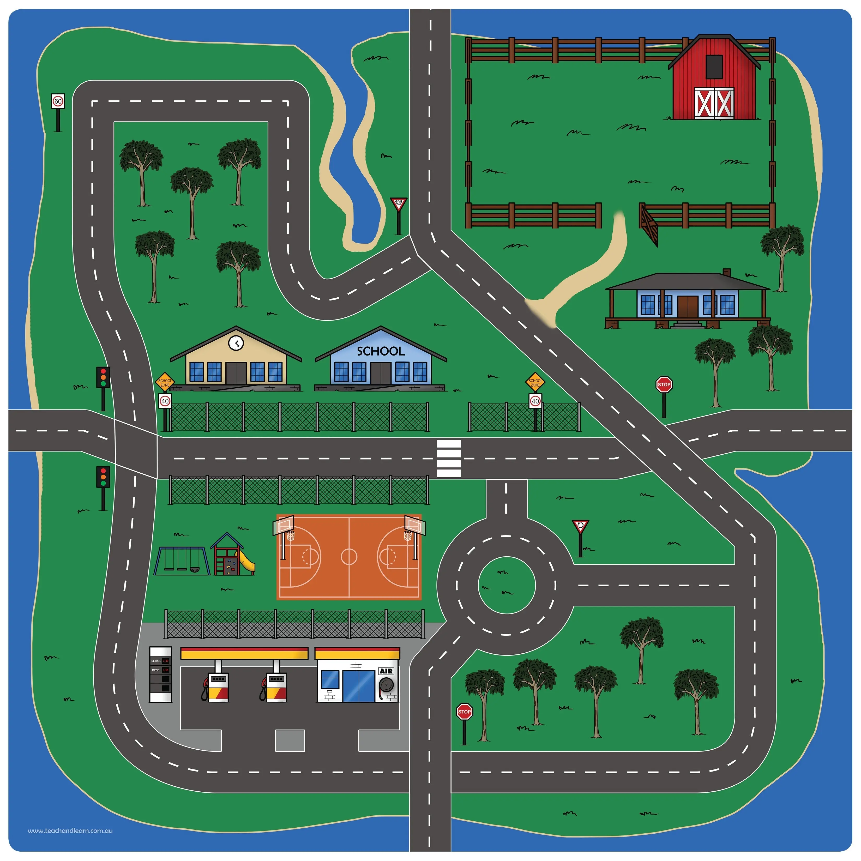 Australian Road Mat Set of 4 Rugs - Image 6