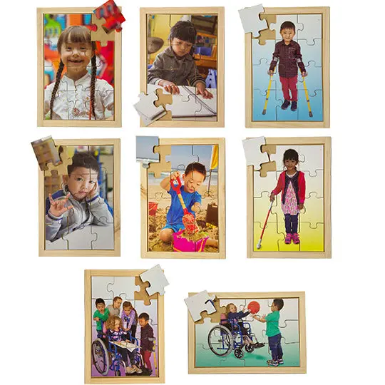 Different Abilities Puzzle Set with FREE Posters 8 Puzzles