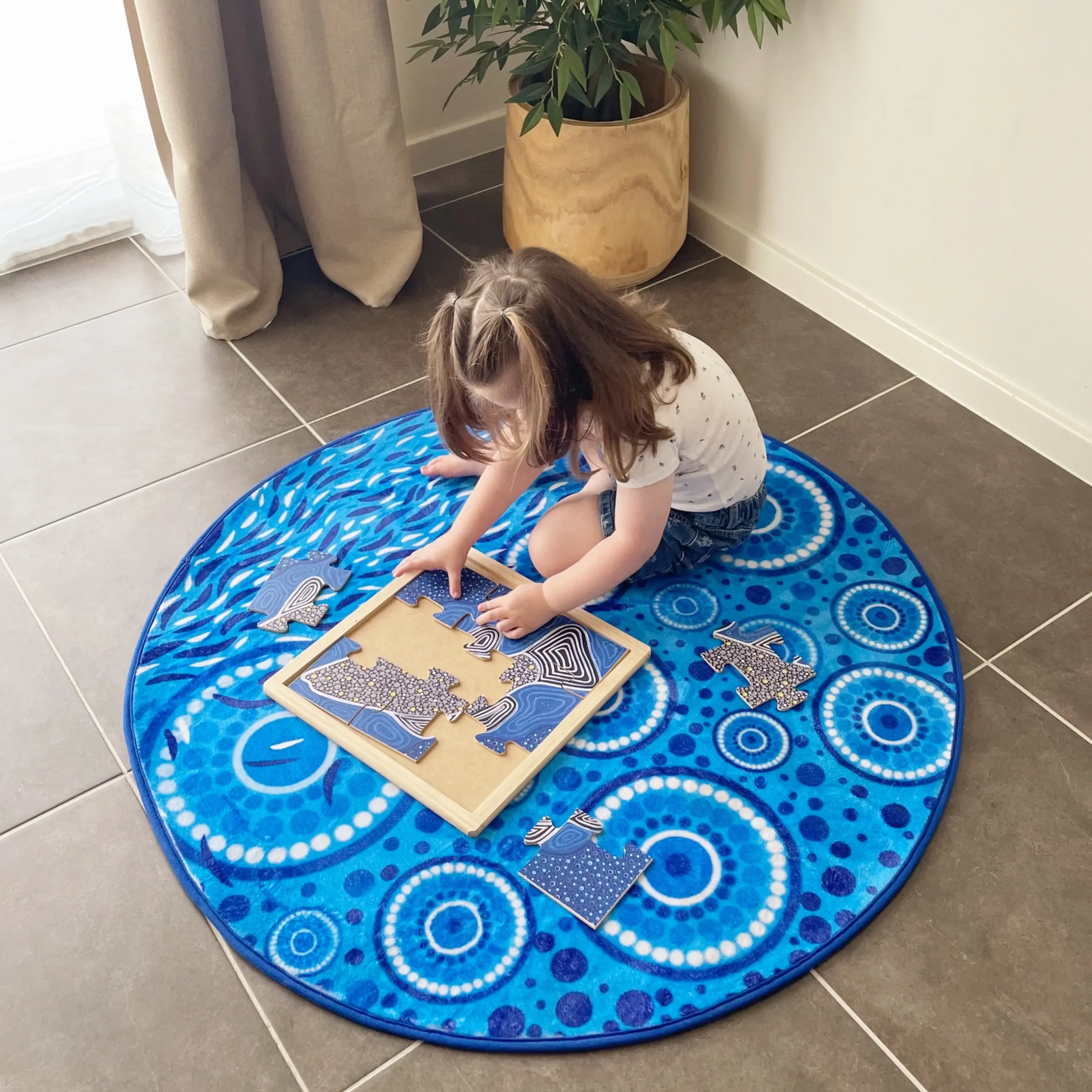 Aboriginal Art Barramundi  Puzzle - Image 2