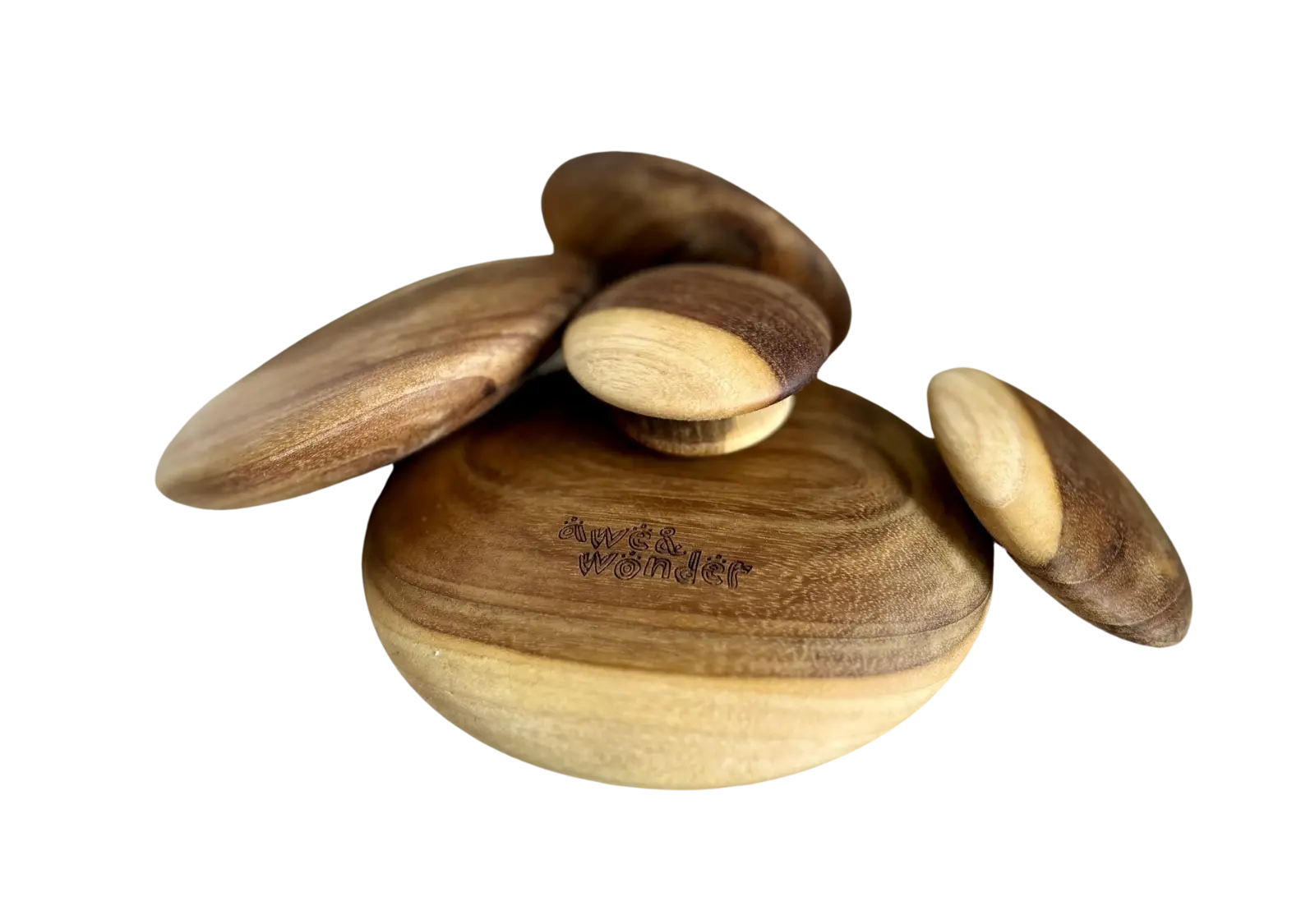 Teak Pebble Stacker - Image 2