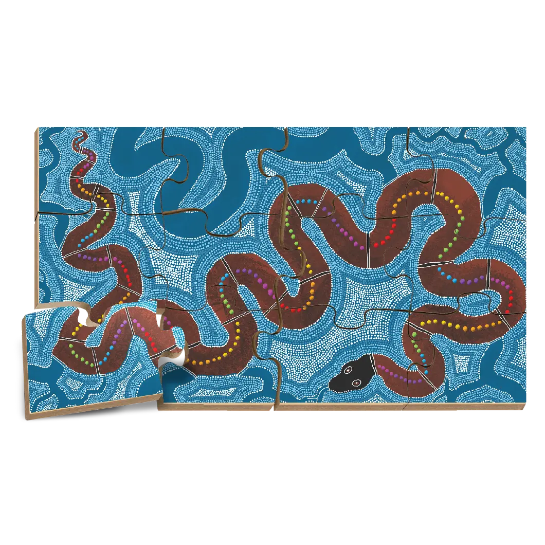 The Rainbow Serpent Floor Puzzle