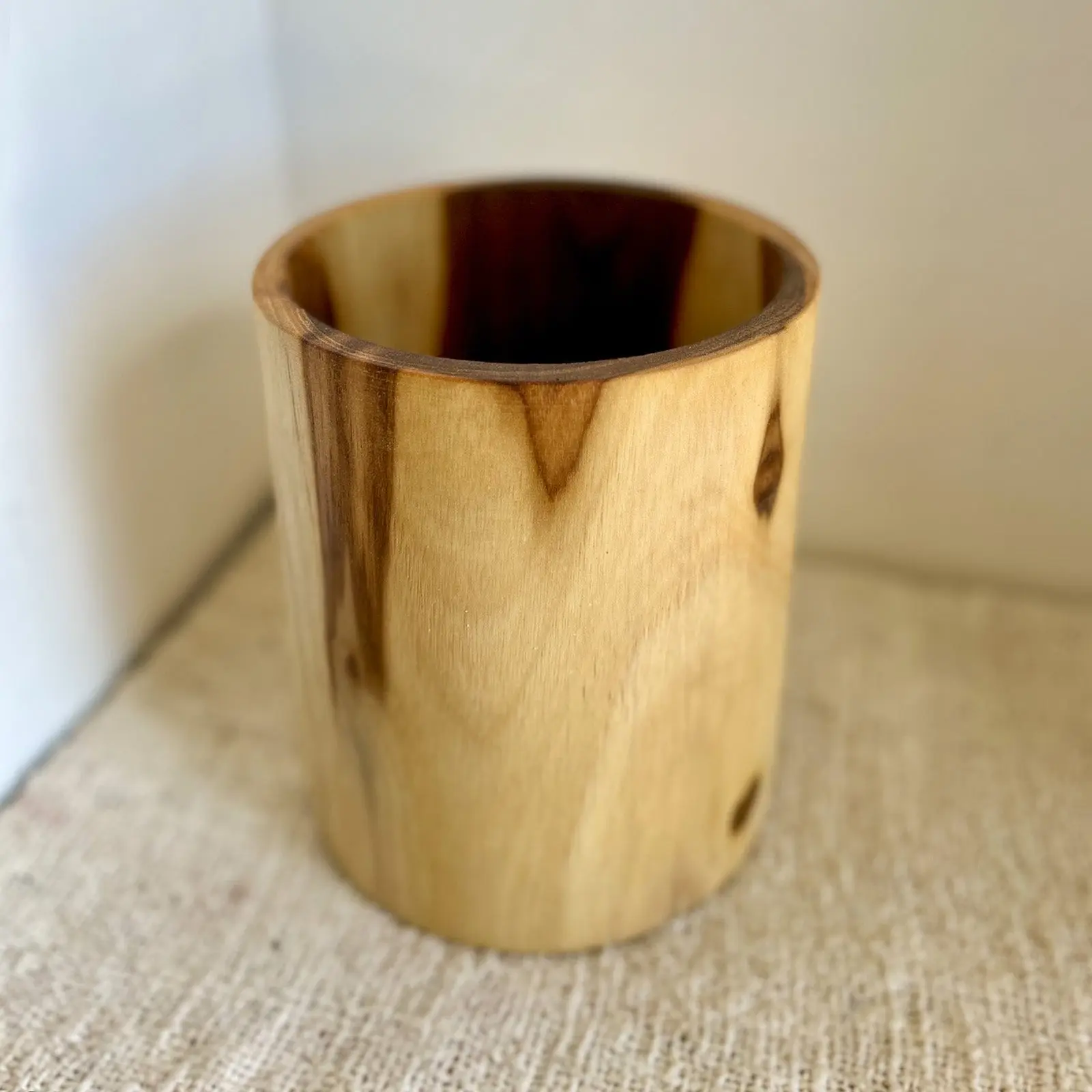 Large Wooden Utensil Holder