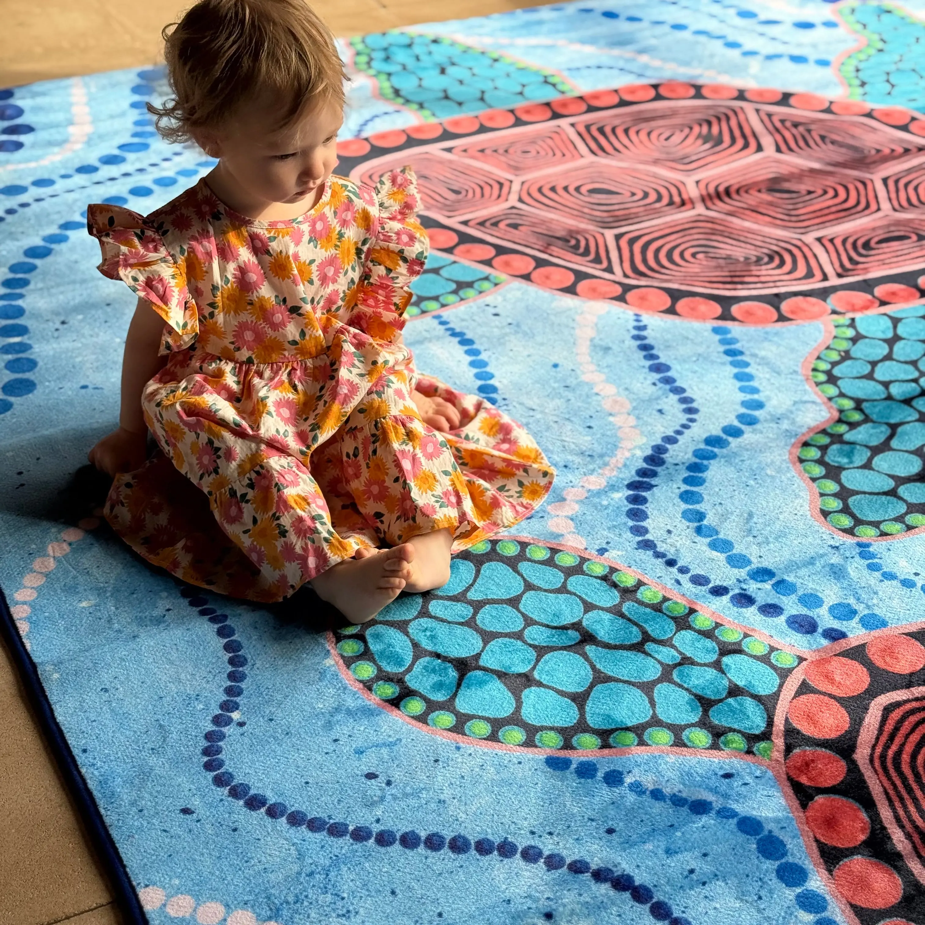 Turtles Dreaming Indigenous Rug - Image 3