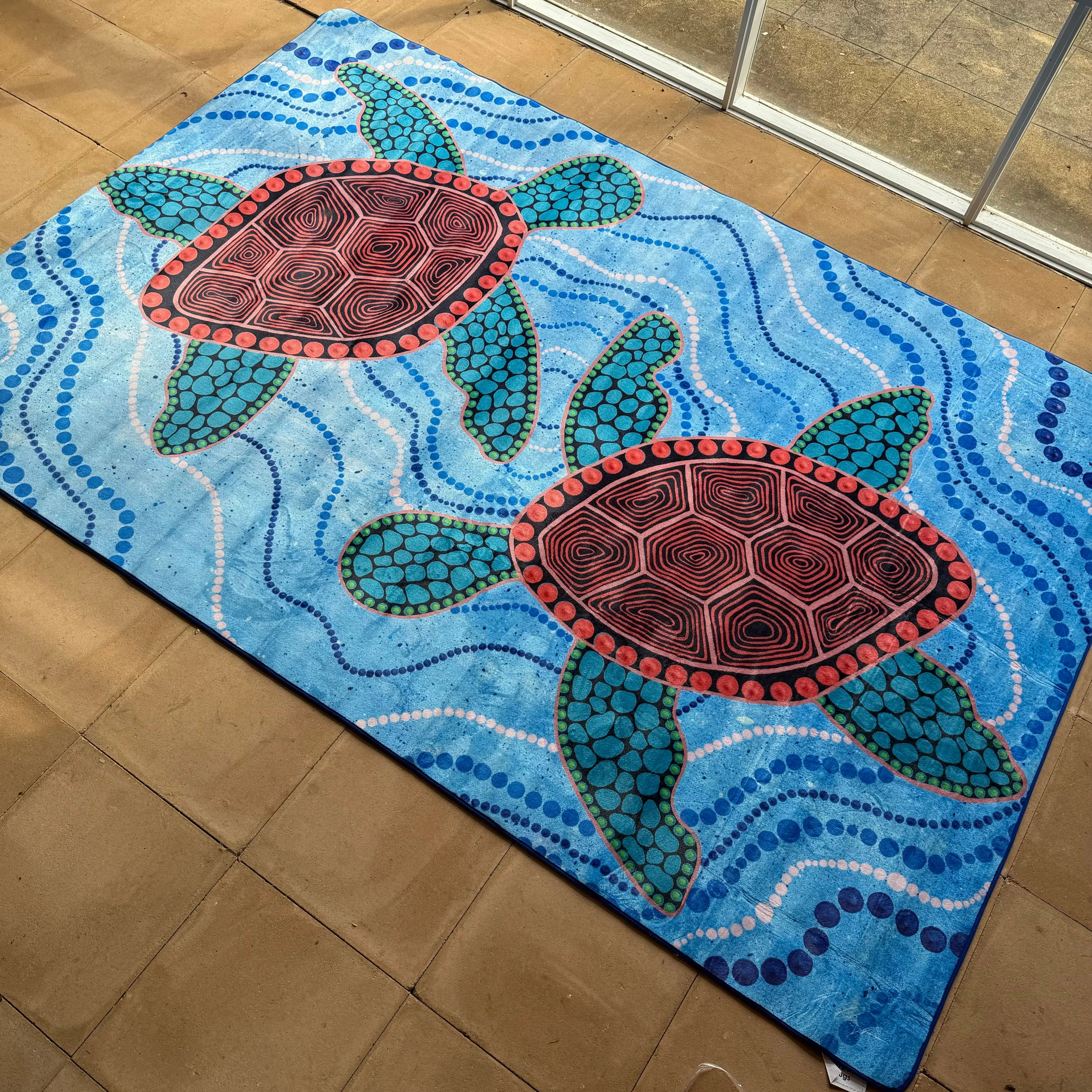Turtles Dreaming Indigenous Rug - Image 5