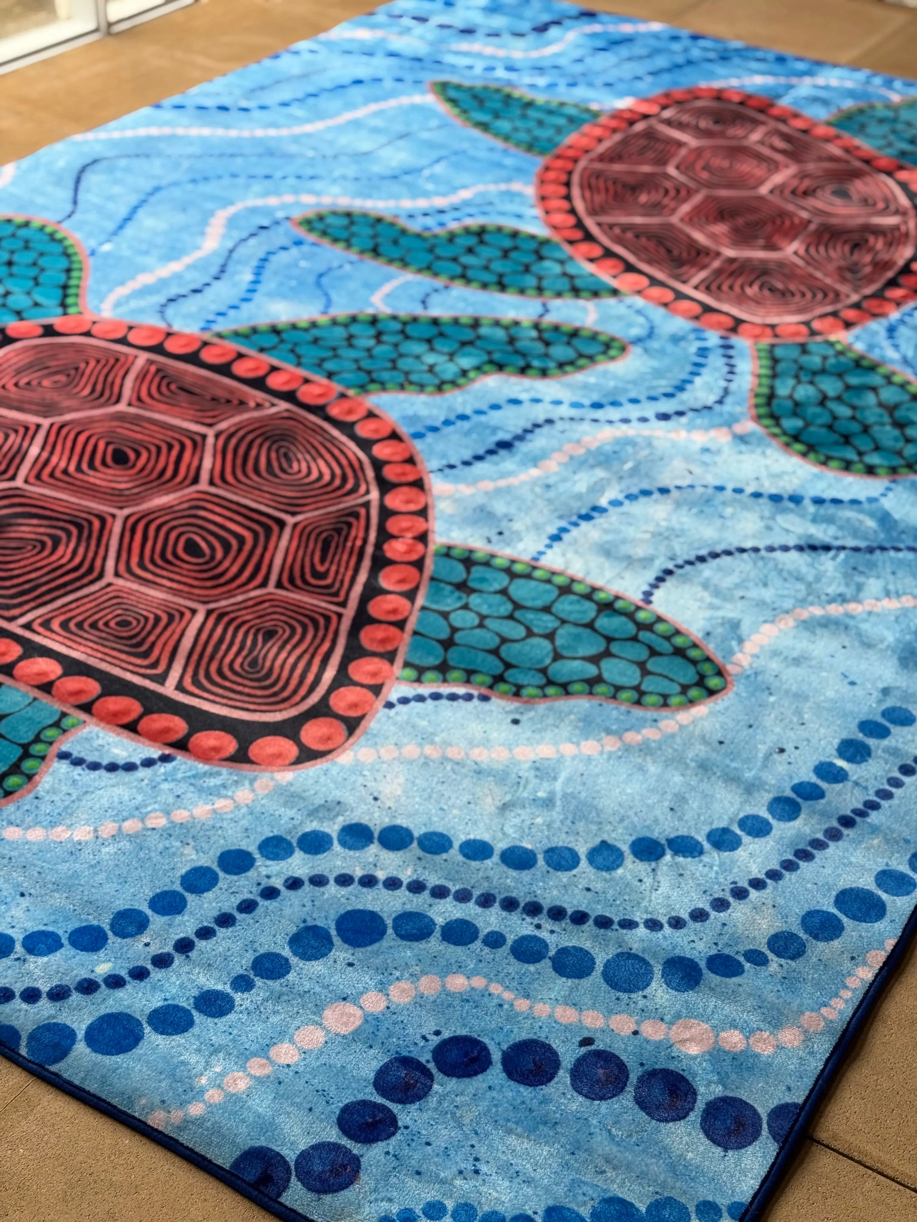 Turtles Dreaming Indigenous Rug - Image 9