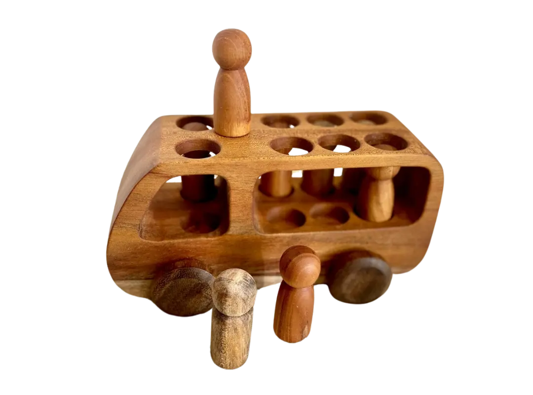 Wooden Peg Doll Bus - Image 3