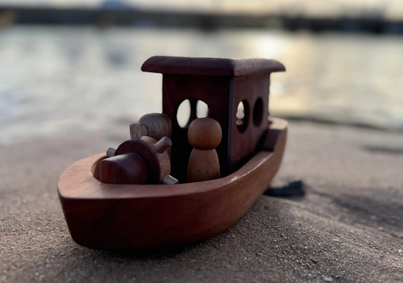 Wooden Peg Doll Tugboat - Image 3