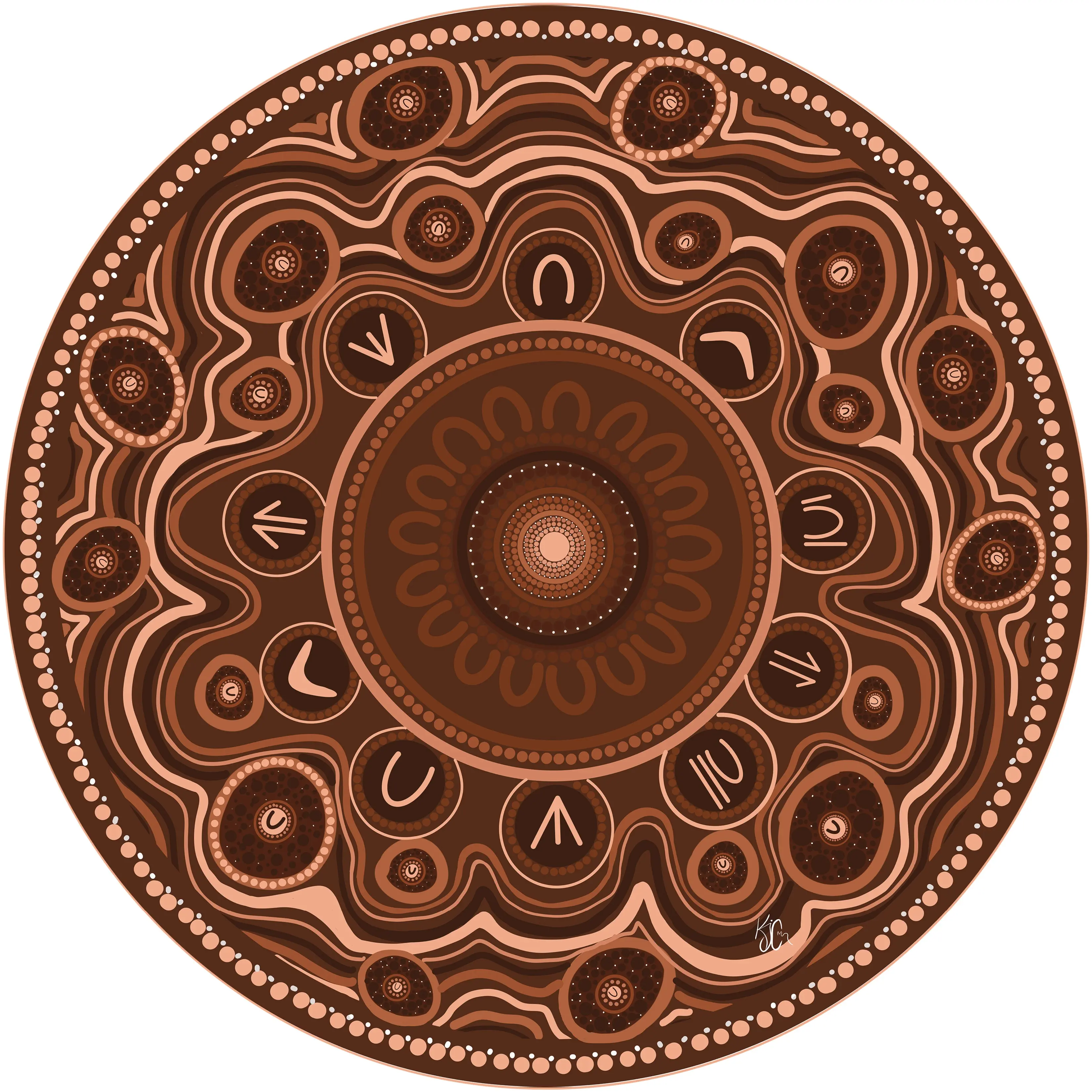 Yarning Circle Indigenous Rug - Image 10
