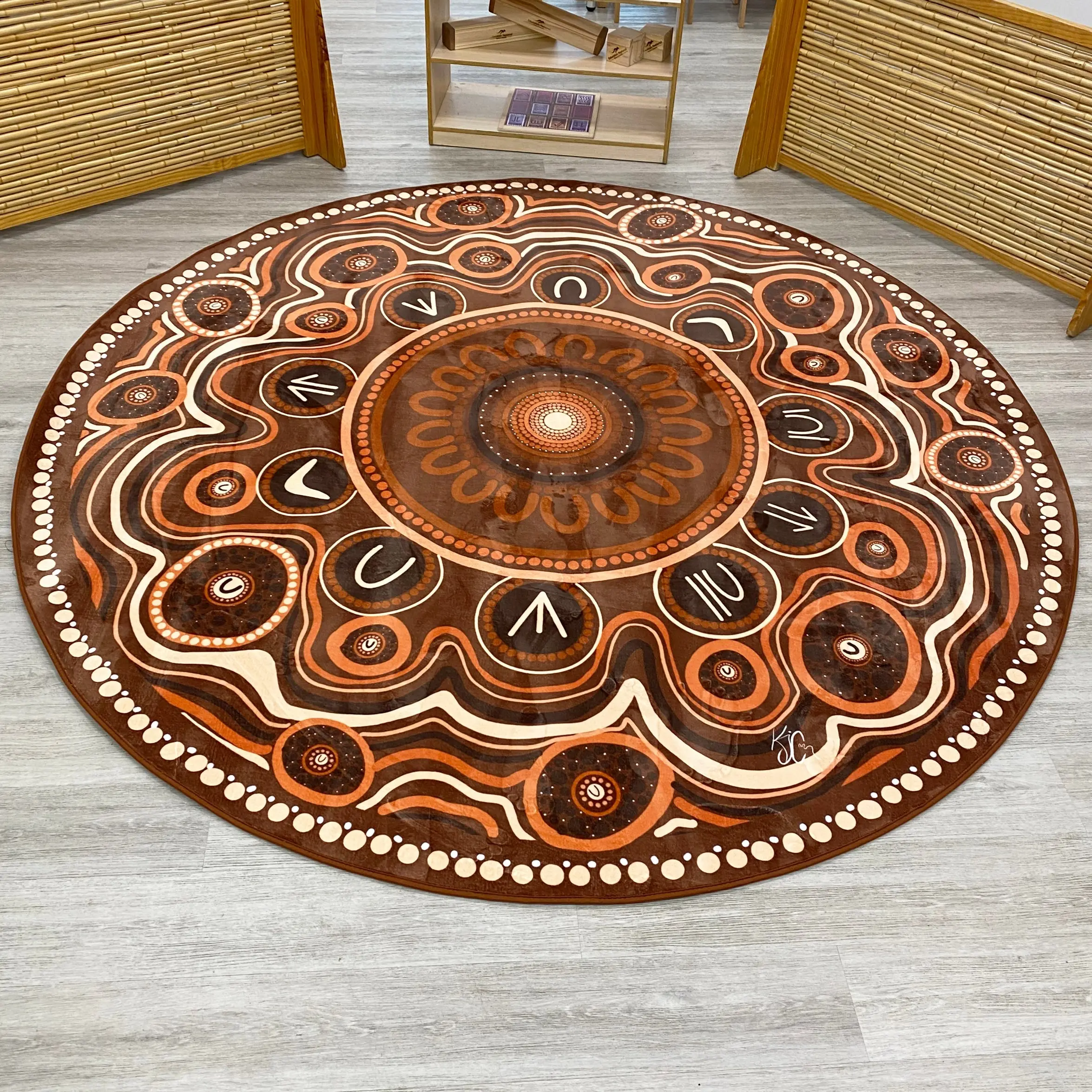 Yarning Circle Indigenous Rug - Image 5