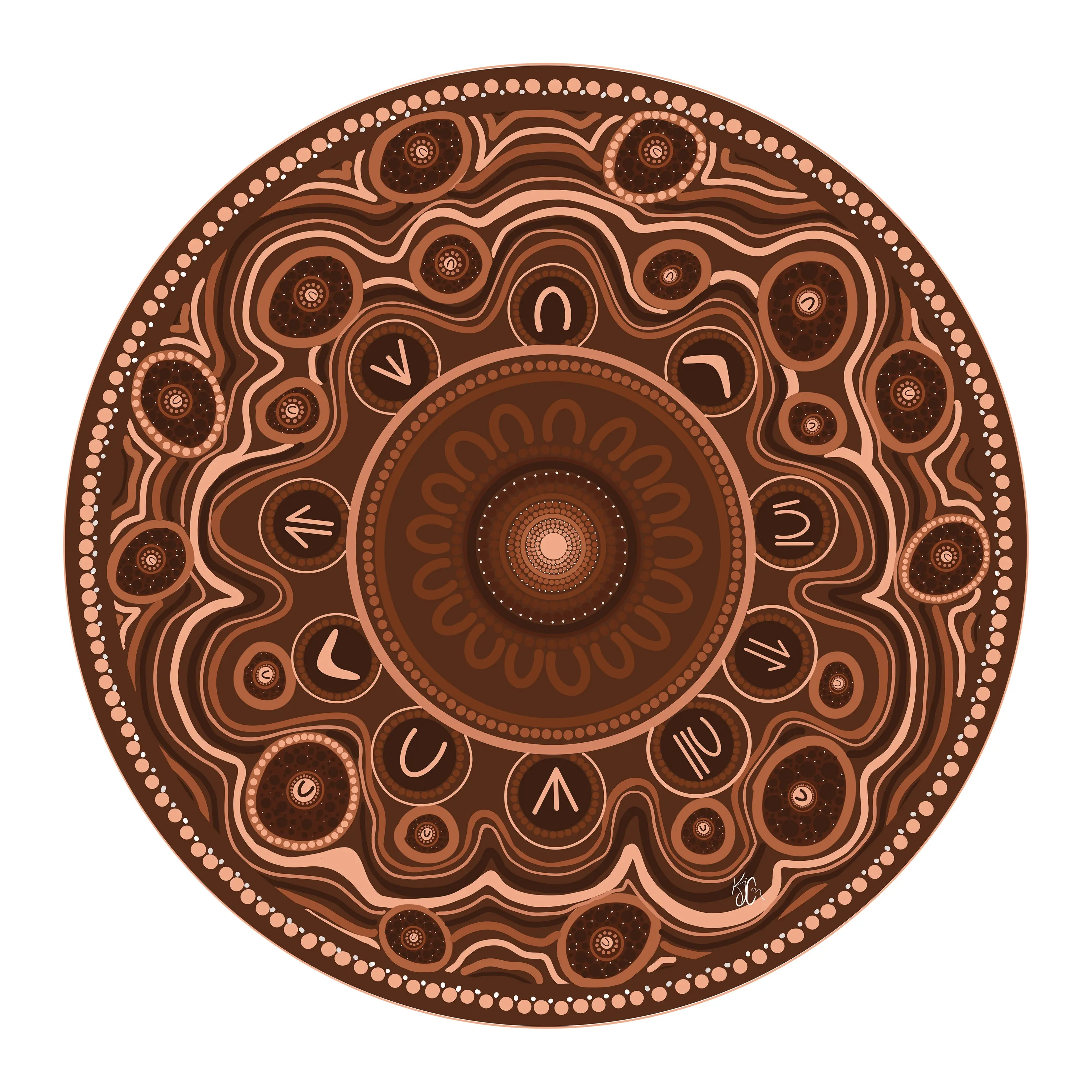 Yarning Circle Indigenous Rug - Image 8