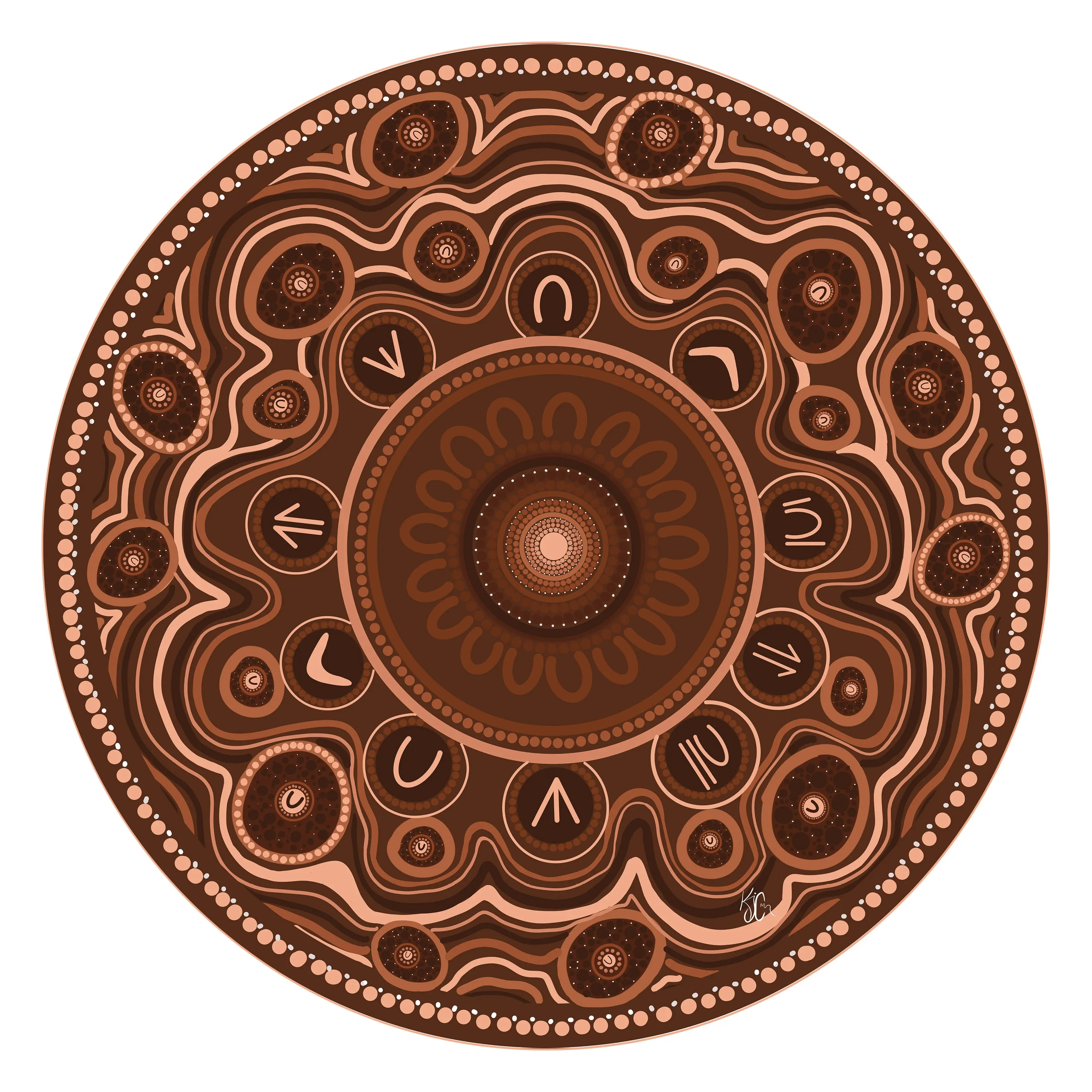 Yarning Circle Indigenous Rug - Image 9