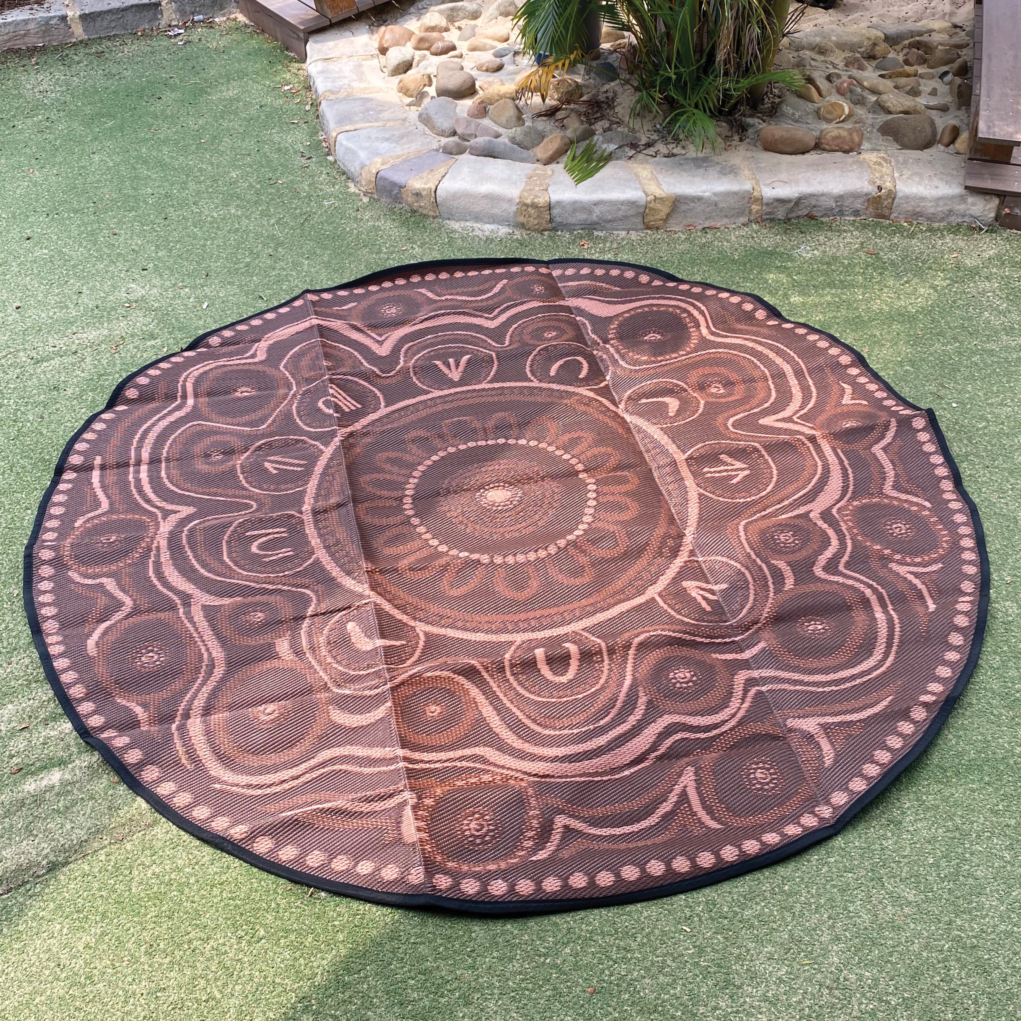 Aboriginal Art Yarning Circle Outdoor Mat - Image 2