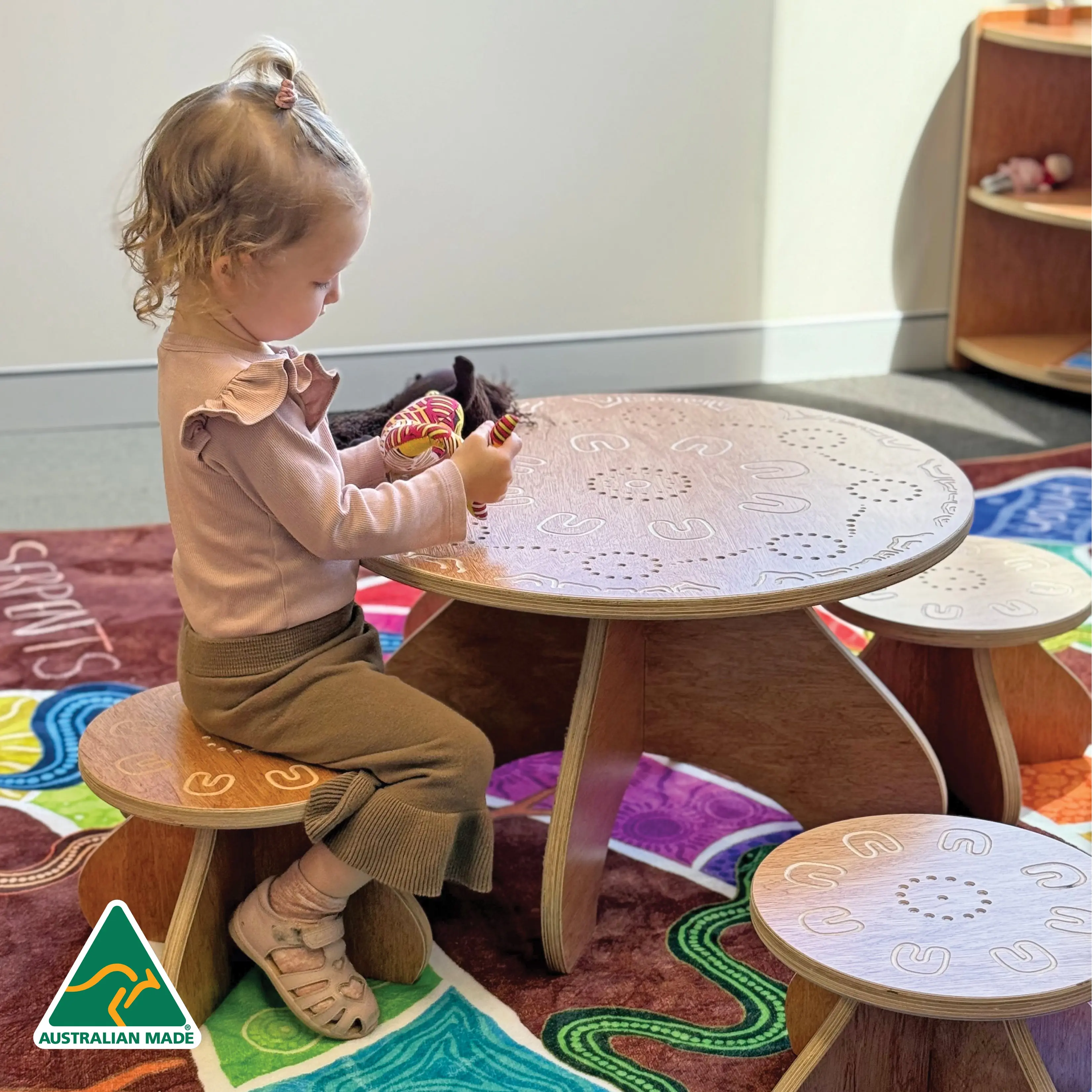 Yarning Circle Table and Stools - Image 7